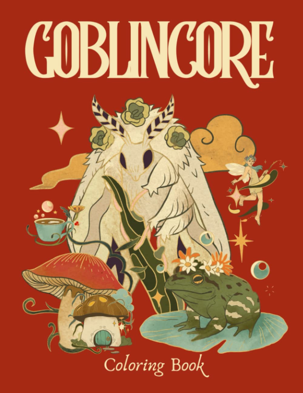 Goblincore Coloring Book: Escape into a