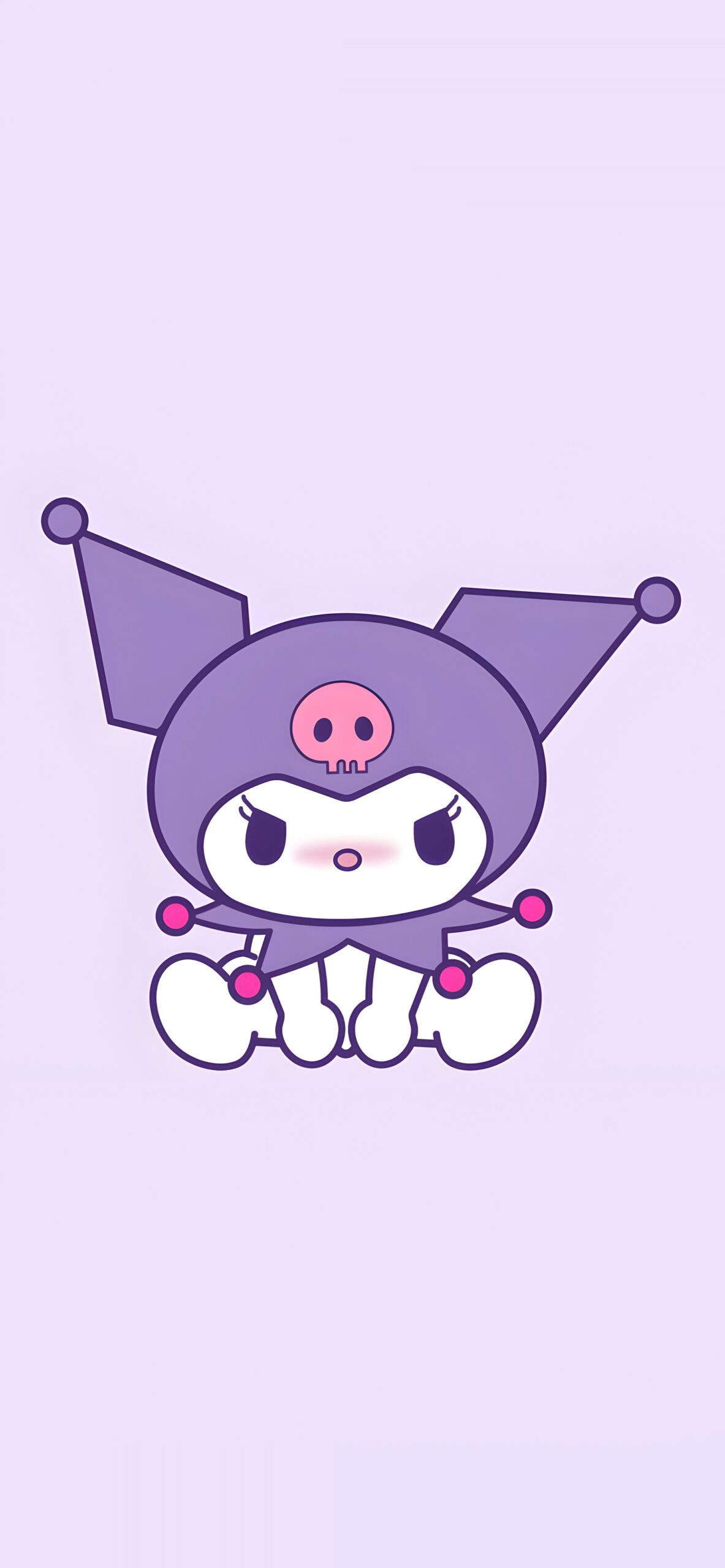 Kawaii Kuromi Light Purple Wallpaper