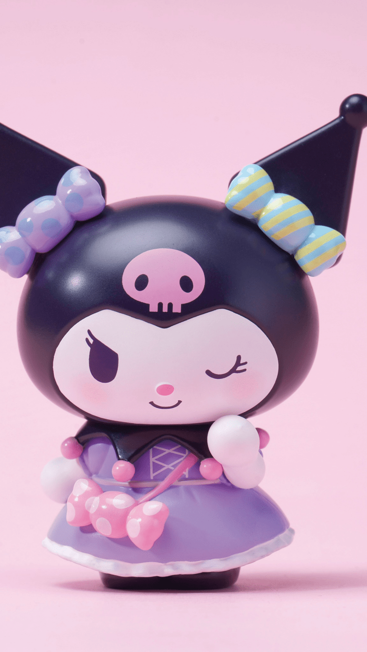 Kuromi Wallpaper 4K, Pink aesthetic