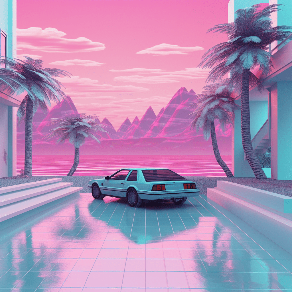 I wanted a vaporwave style wallpaper