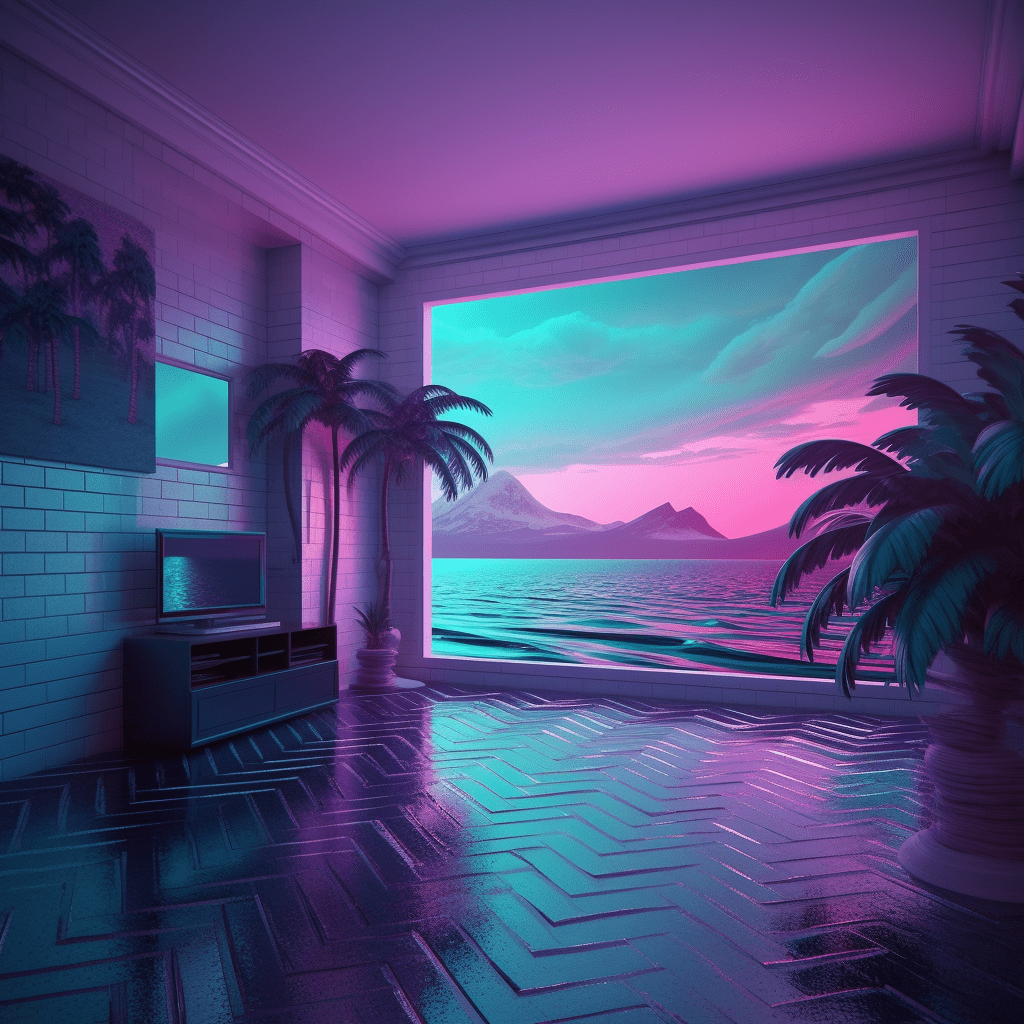 I wanted a vaporwave style wallpaper