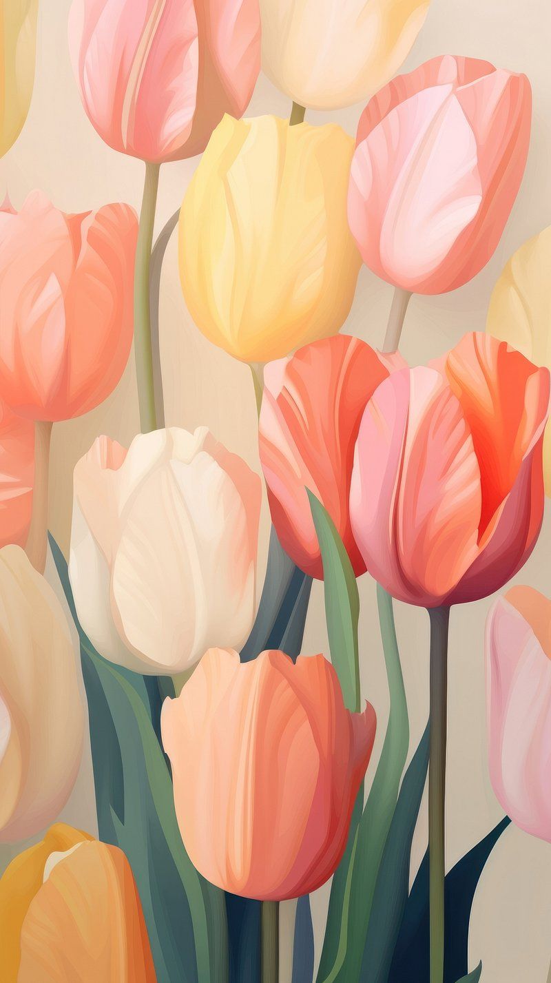 Wallpaper Aesthetic Tulips Image