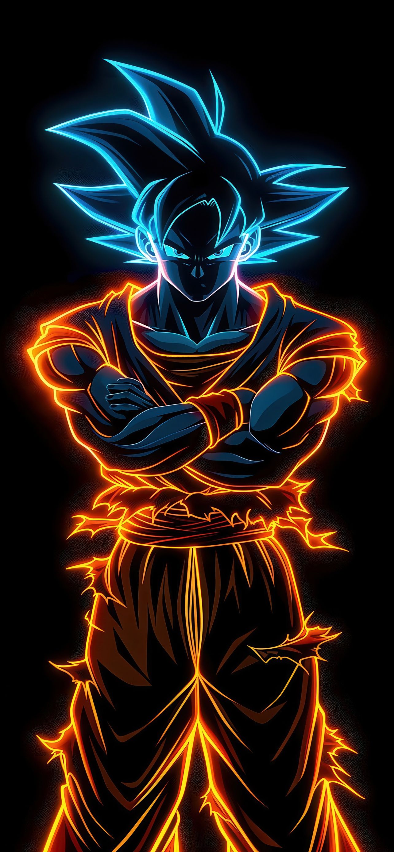 Son Goku Wallpaper 4K, AMOLED, Glowing