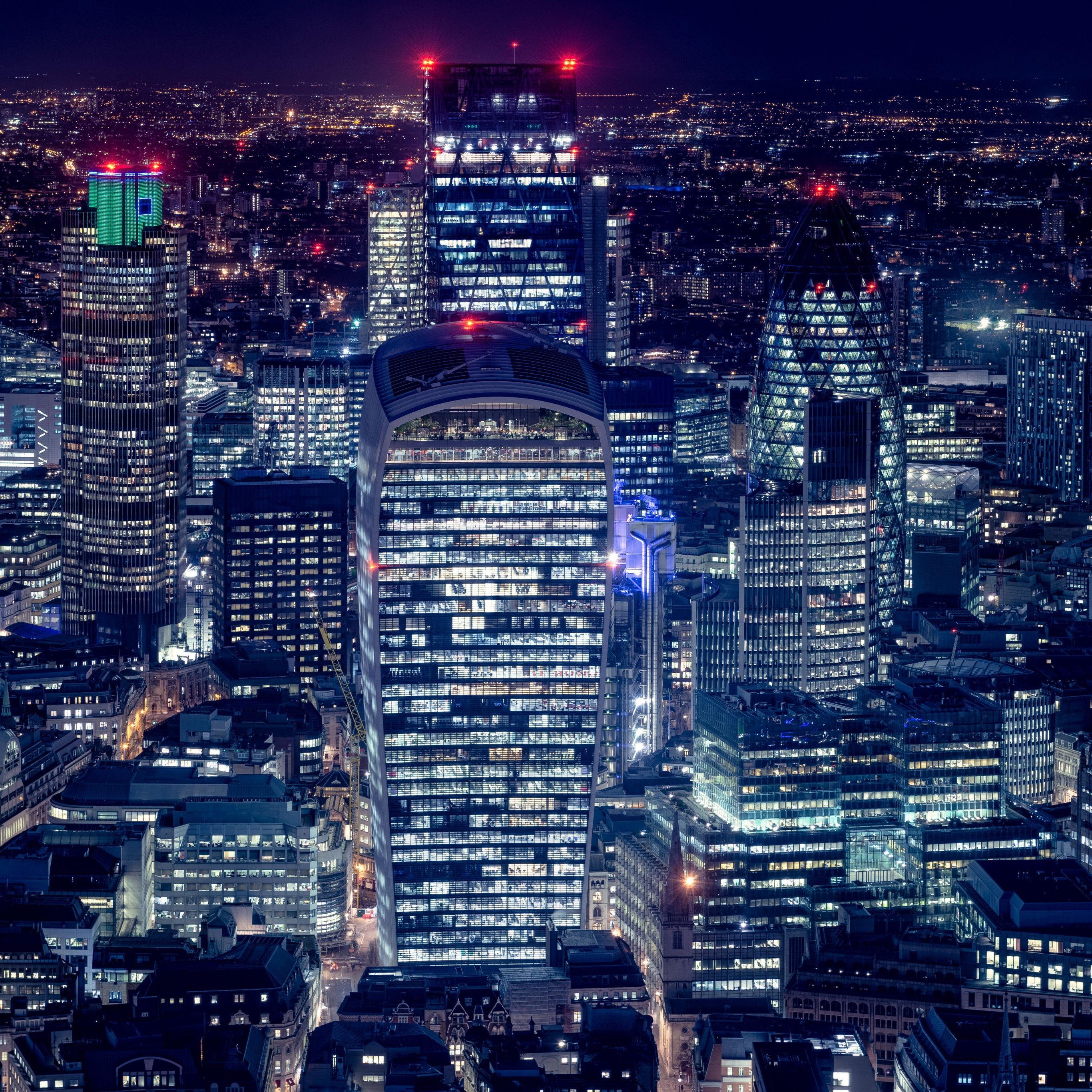 London City Wallpaper 4K, Night