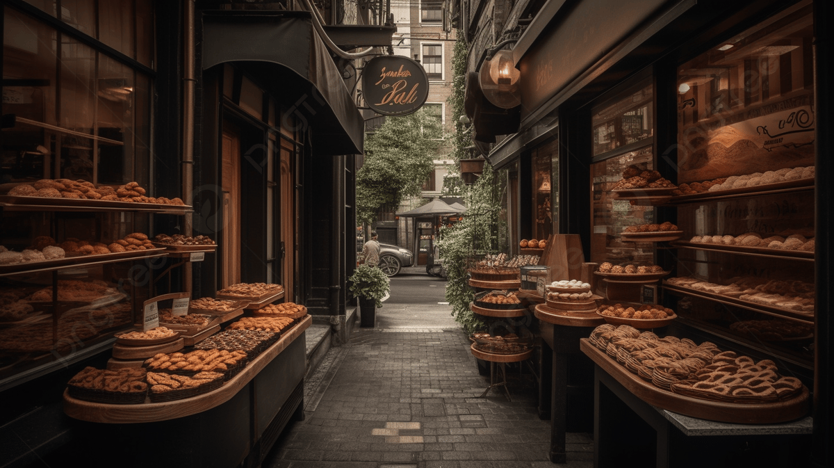 Desserts Background, Bakery