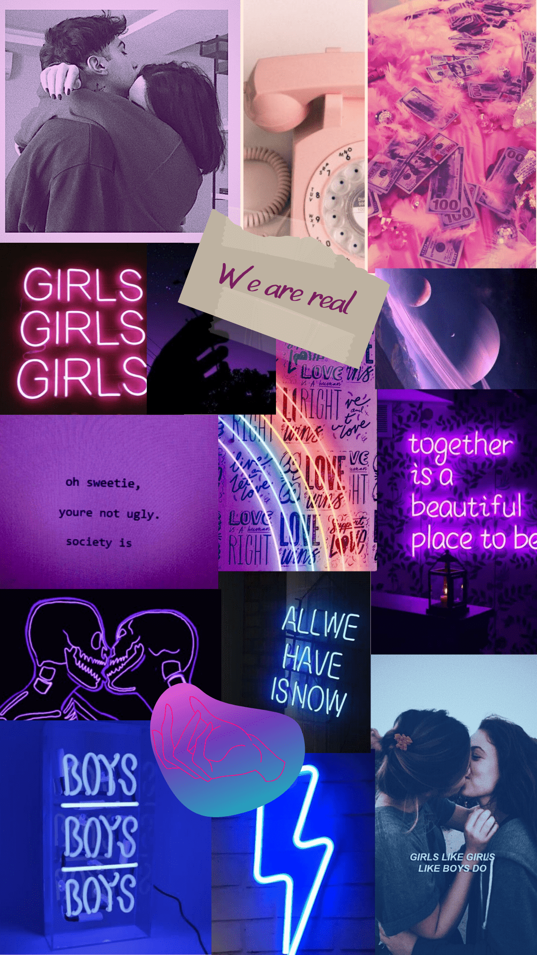 Bisexual / Bi aesthetic ( wallpaper )