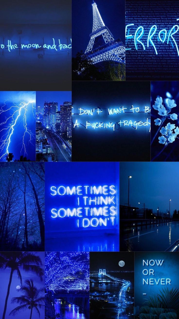 electric blue background