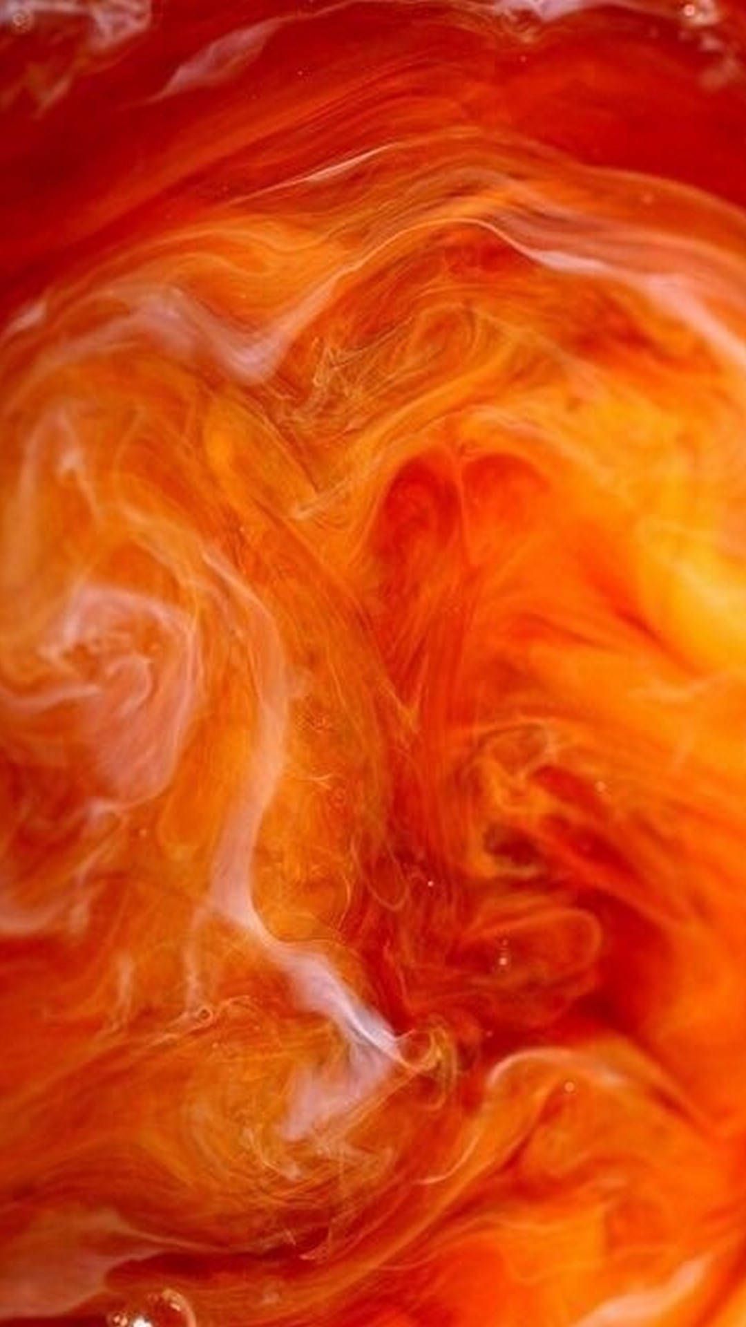 Orange Aesthetic Marble Art Phone