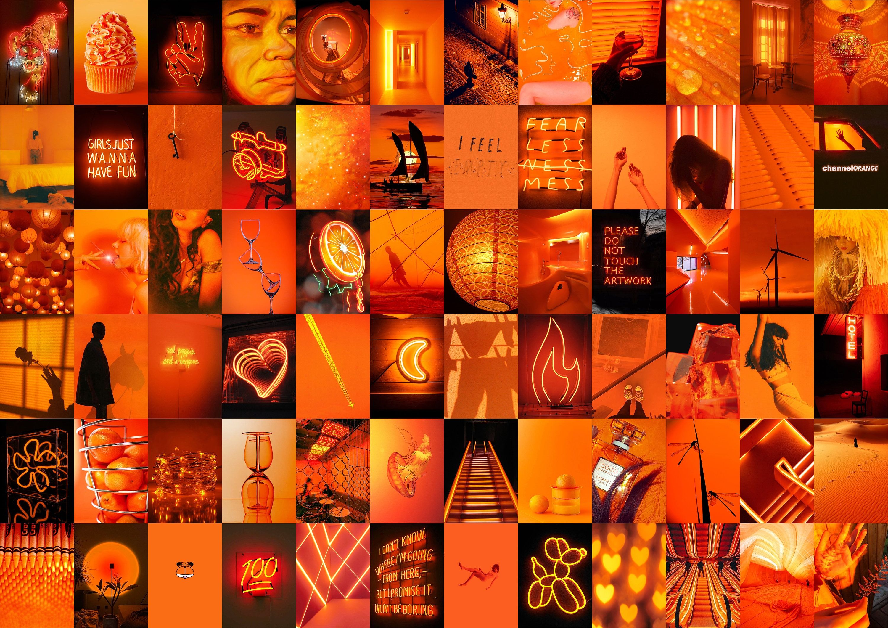 Orange Wall Collage Kit Orange Wall