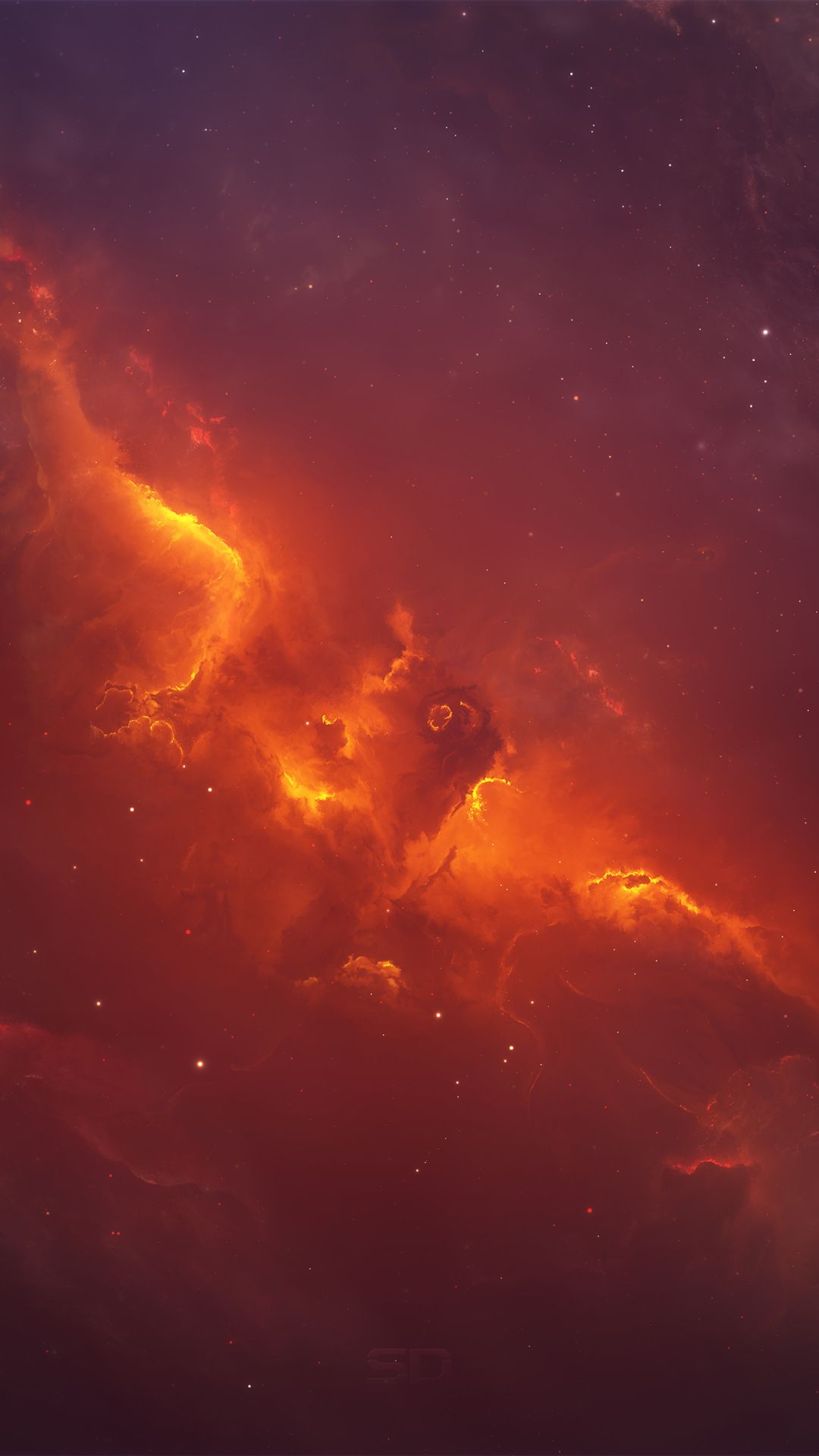 Dark Phoenix nebula color orange space