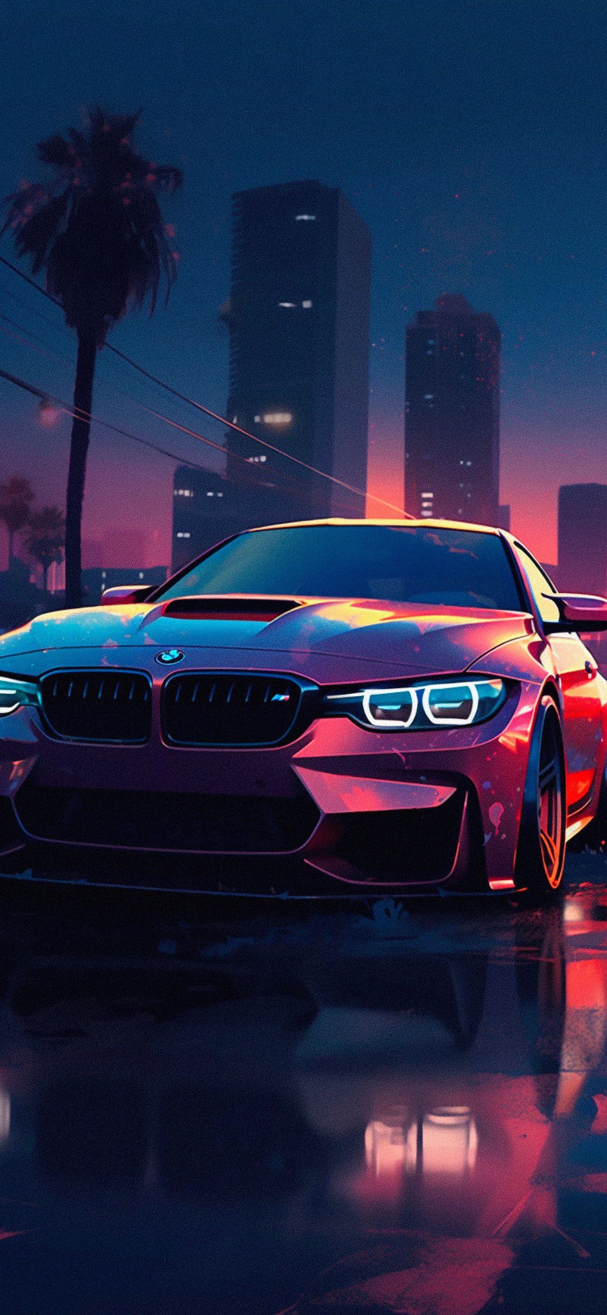 Red BMW M4 Wallpaper for iPhone