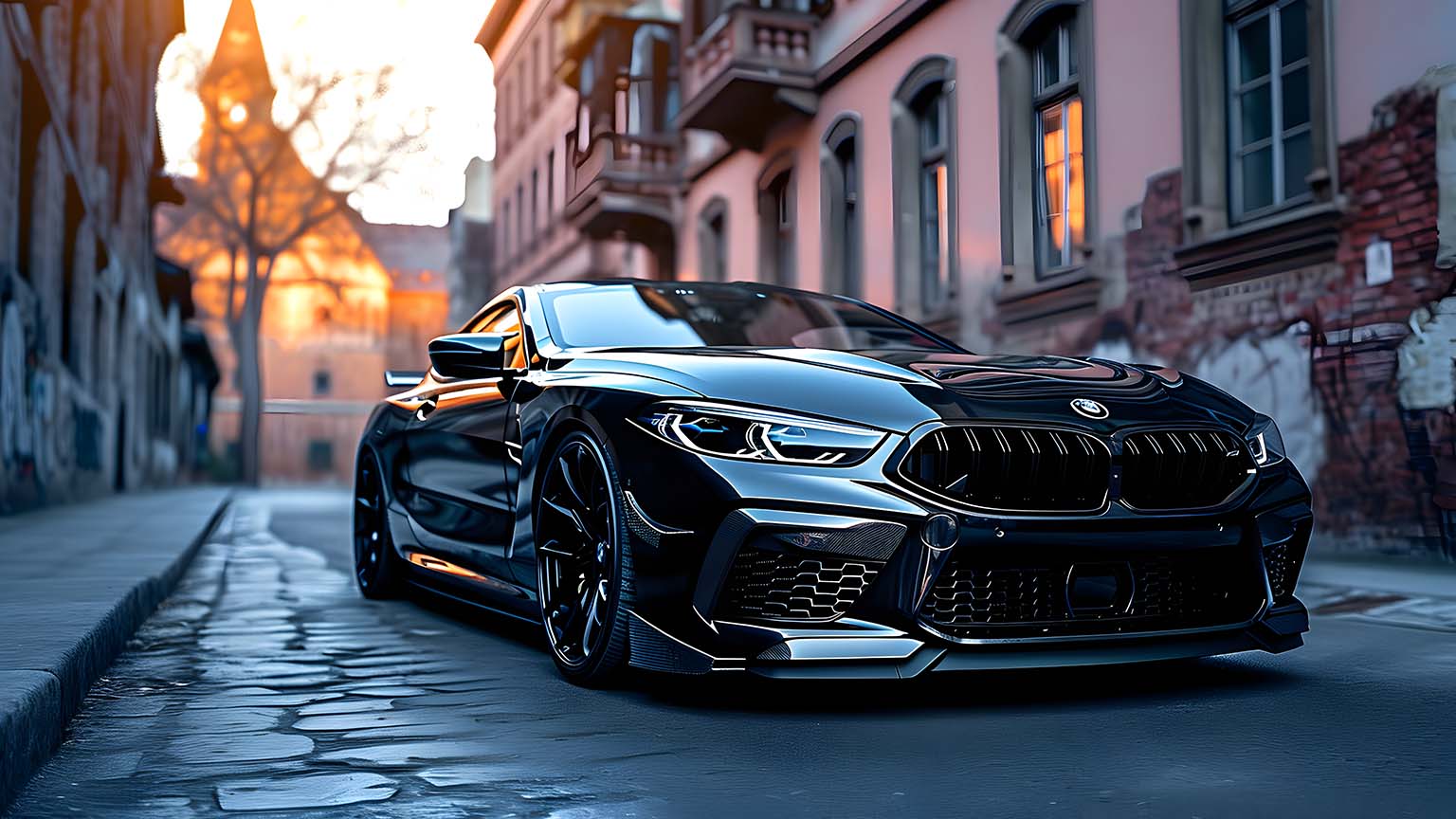 Black BMW M8 Car Wallpaper