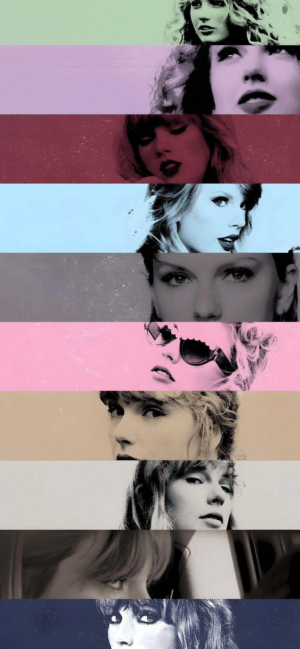 Taylor Swift Colorful Eras Wallpaper