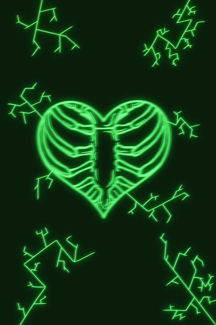 Green lightning. iPhone wallpaper