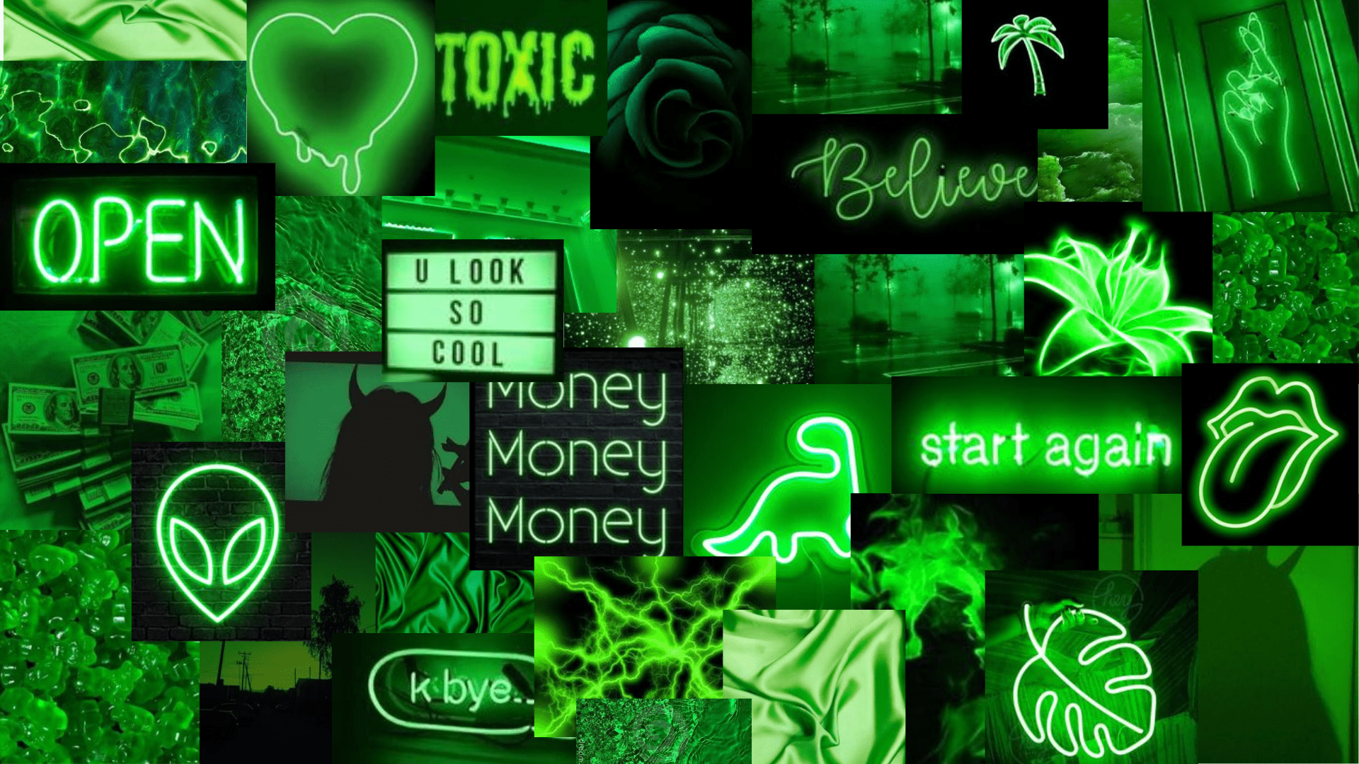 neon green aesthetic wallpaper