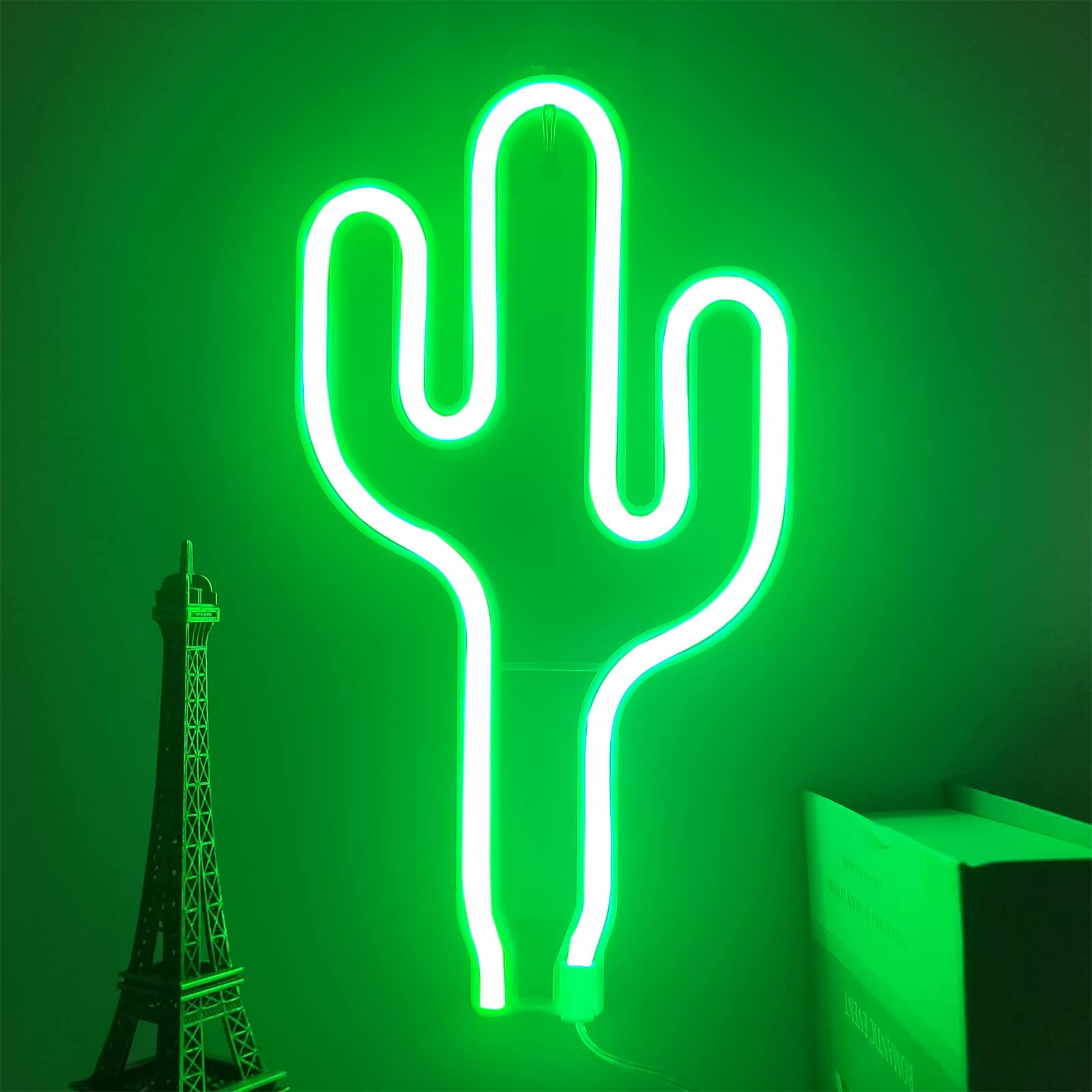 DUDIU Cactus Neon Sign Green Cactus Led