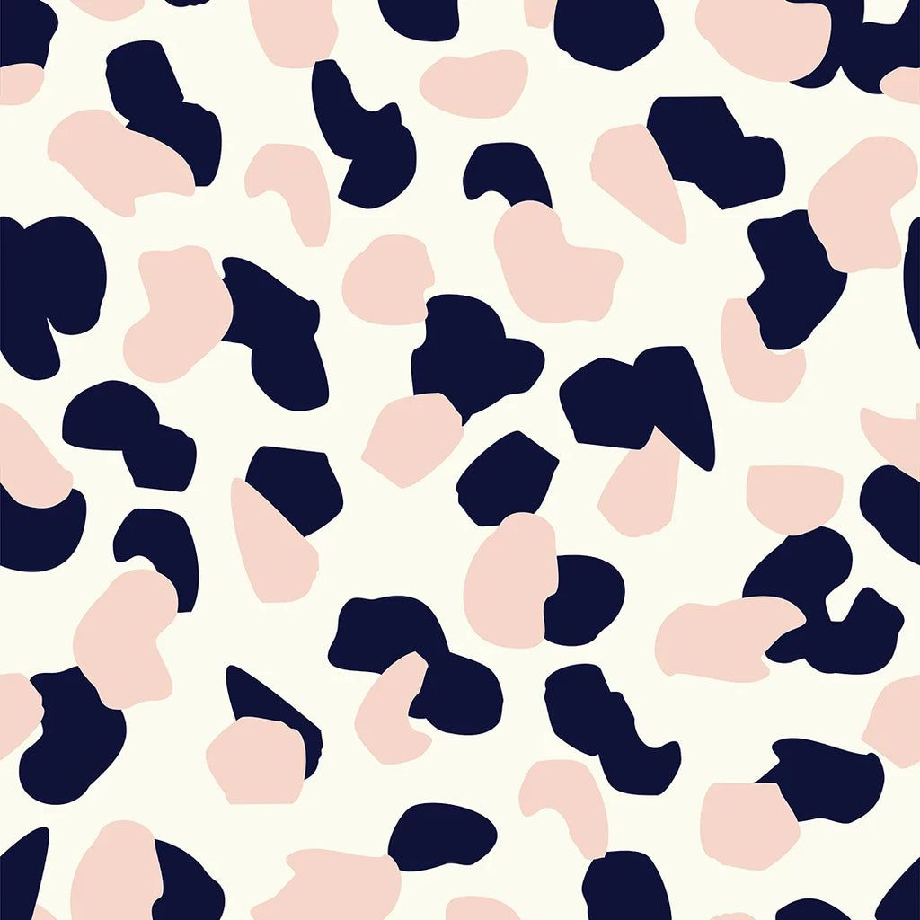 Abstract Spot Wallpaper in Pastel Pink