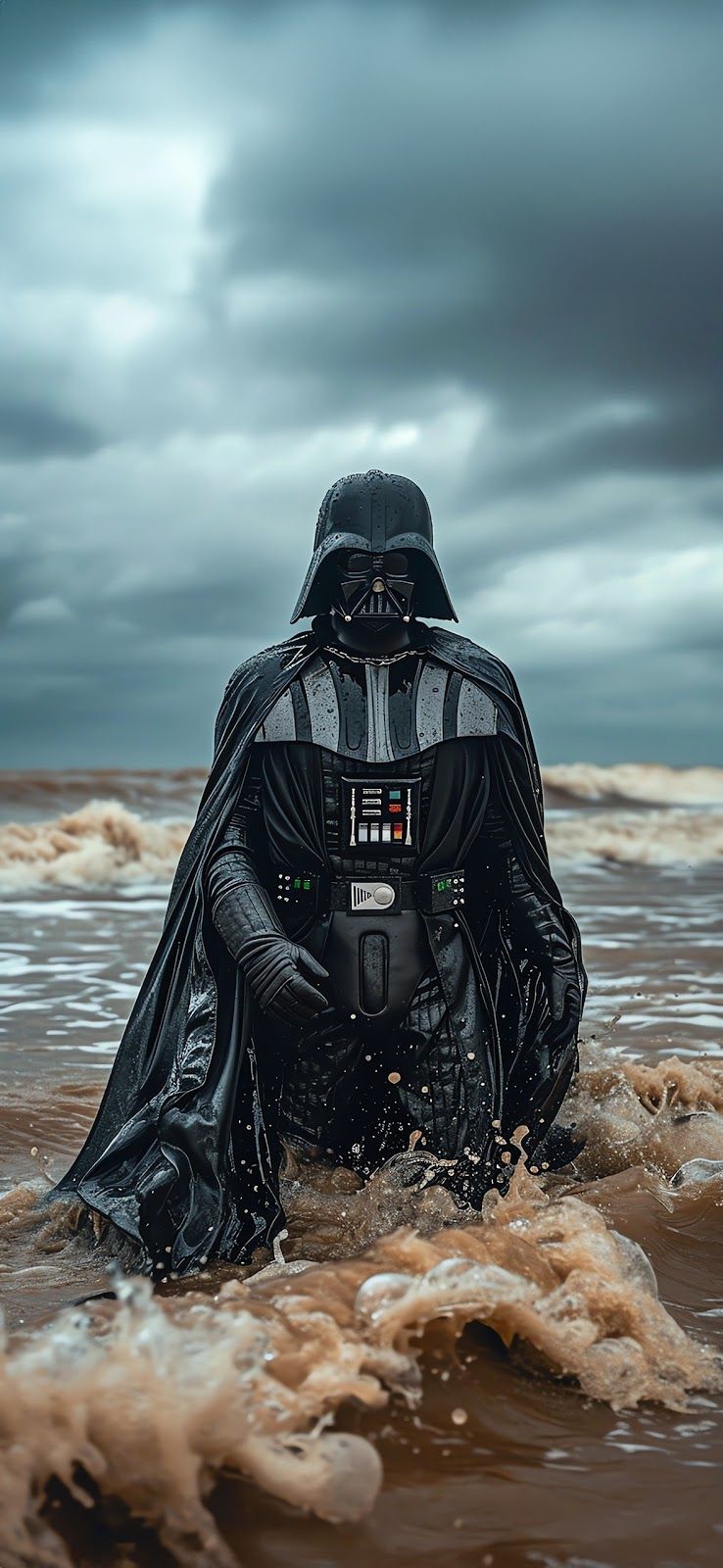 Darth Vader in the beach wallpaper