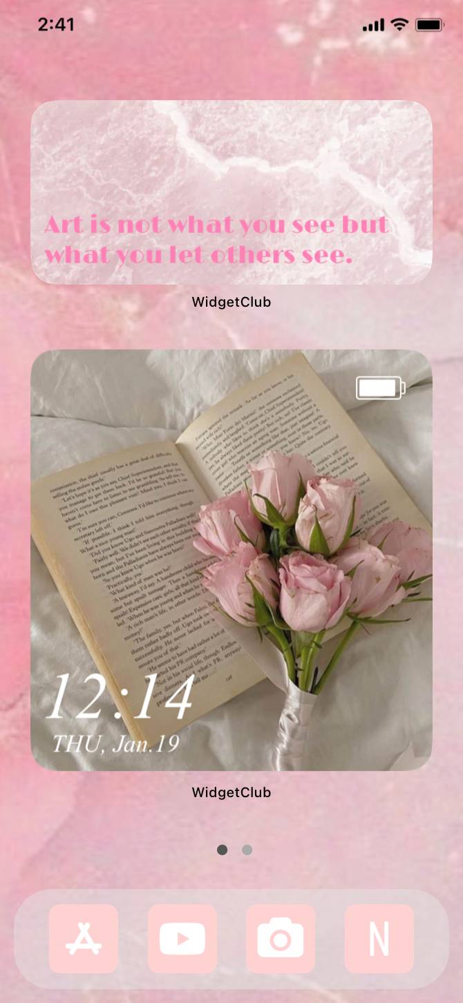 light pink asthetic Home Screen