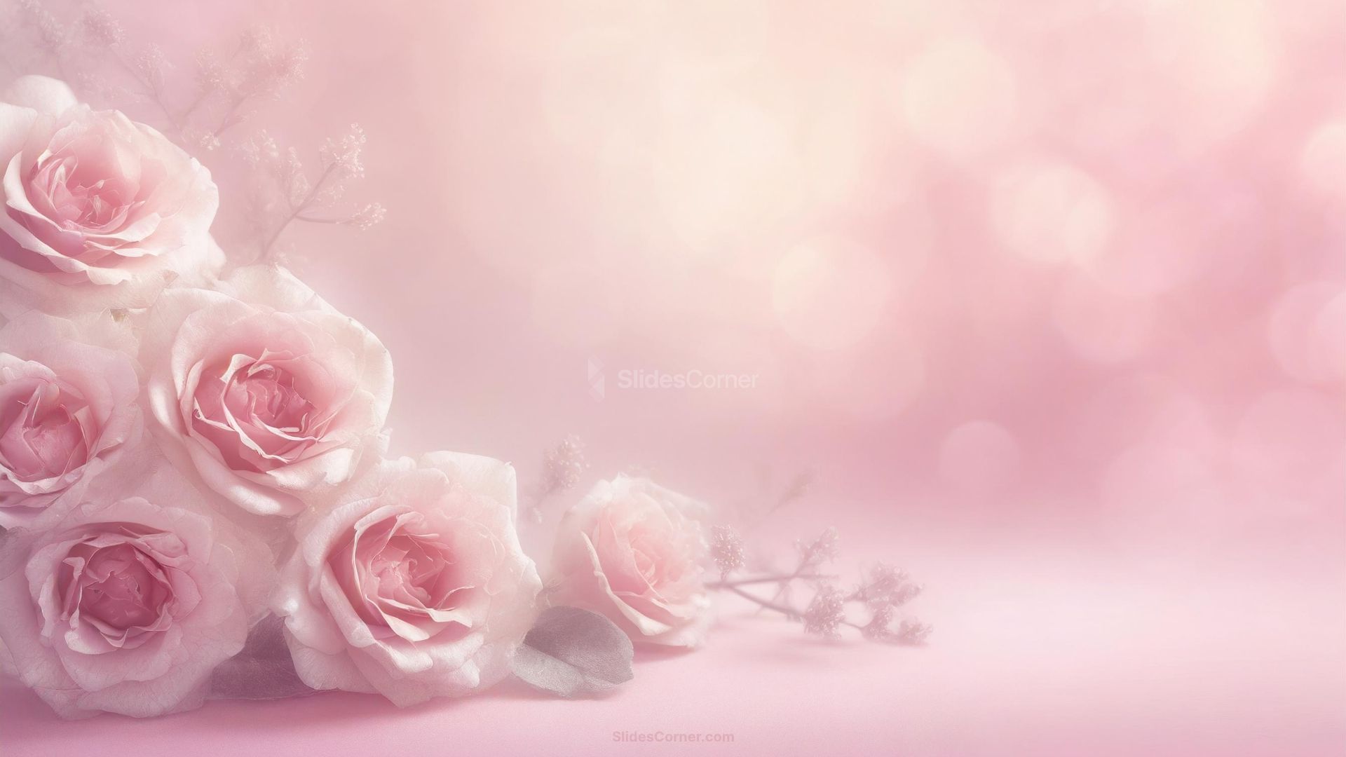 Roses Background Pink Aesthetic for PPT