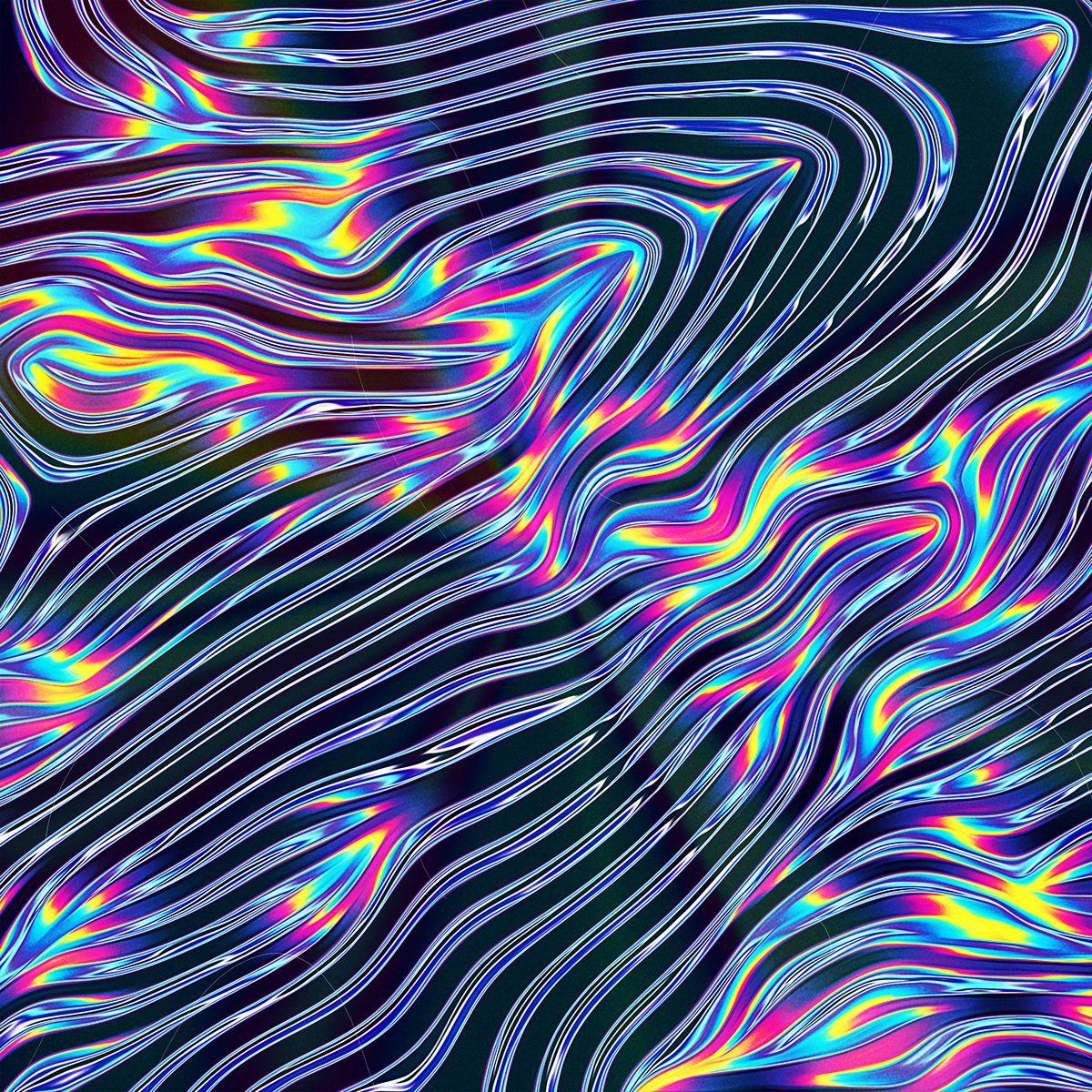 Digital Abstract Iridescent Wallpaper