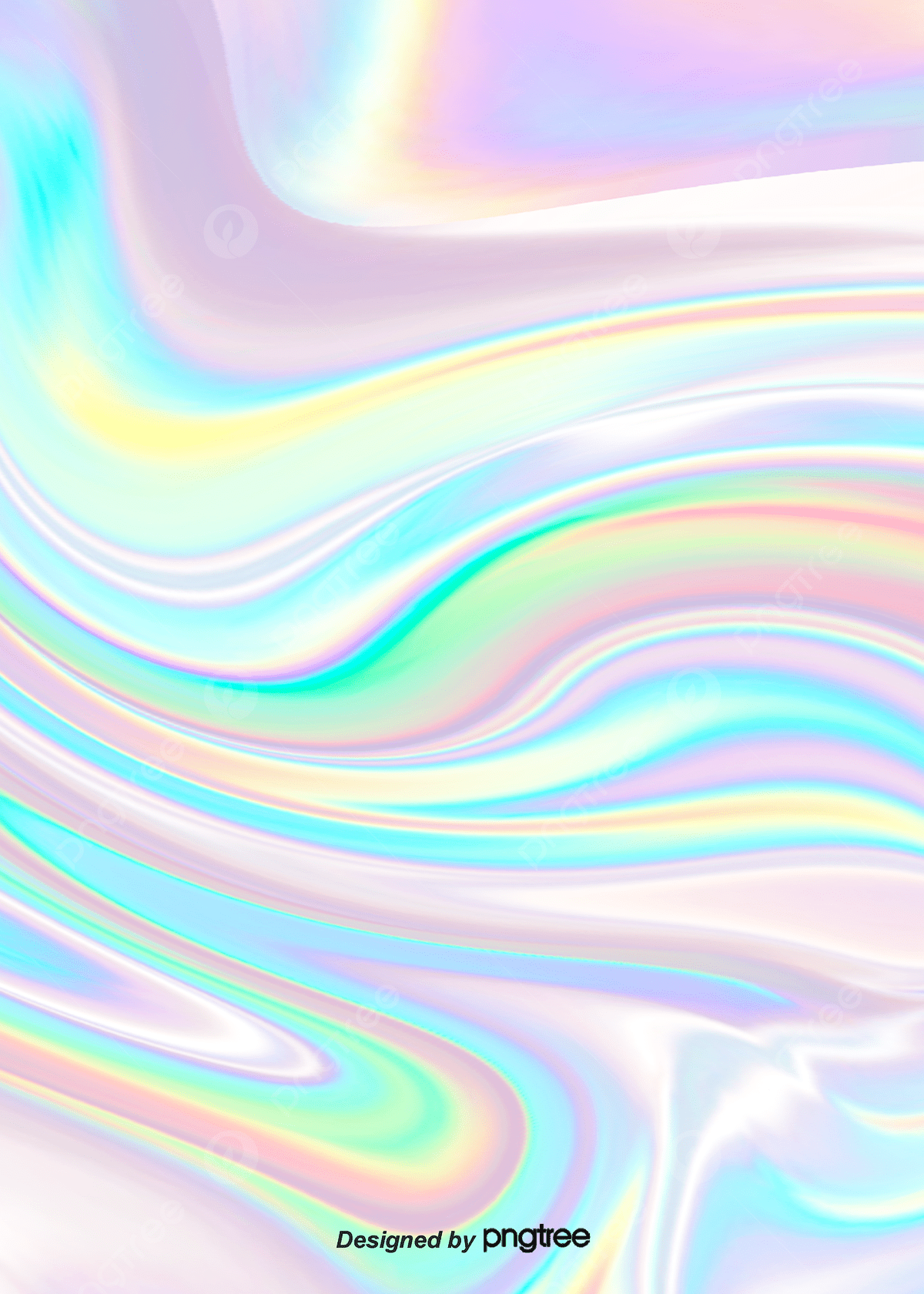 Holographic Iridescent Color Wrinkled