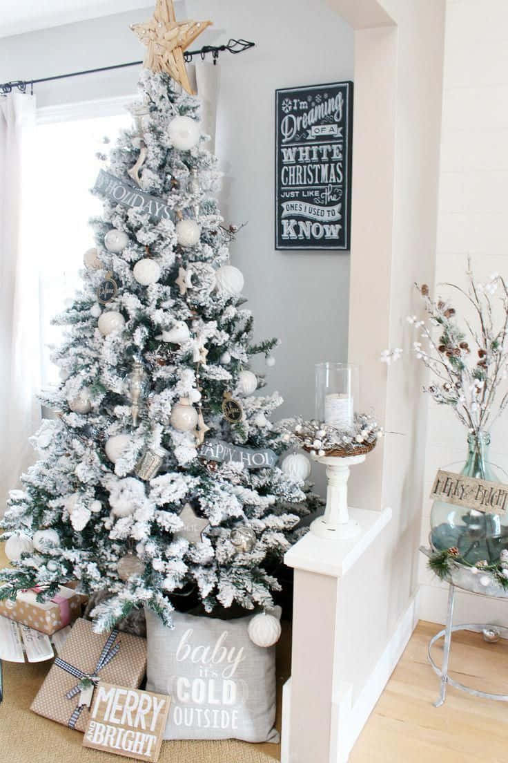 Download Farmhouse Christmas Tree White