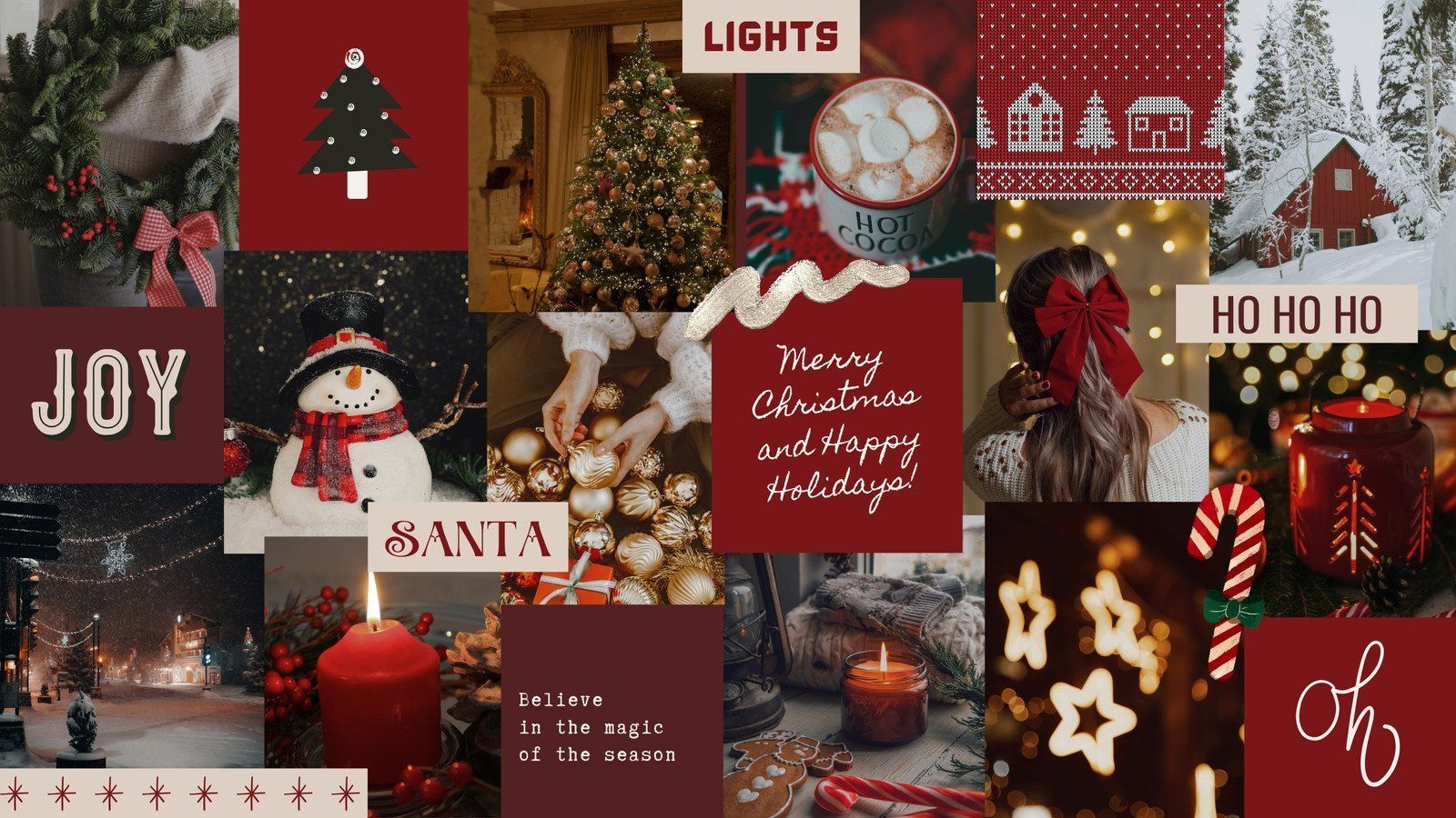 Free editable Christmas desktop