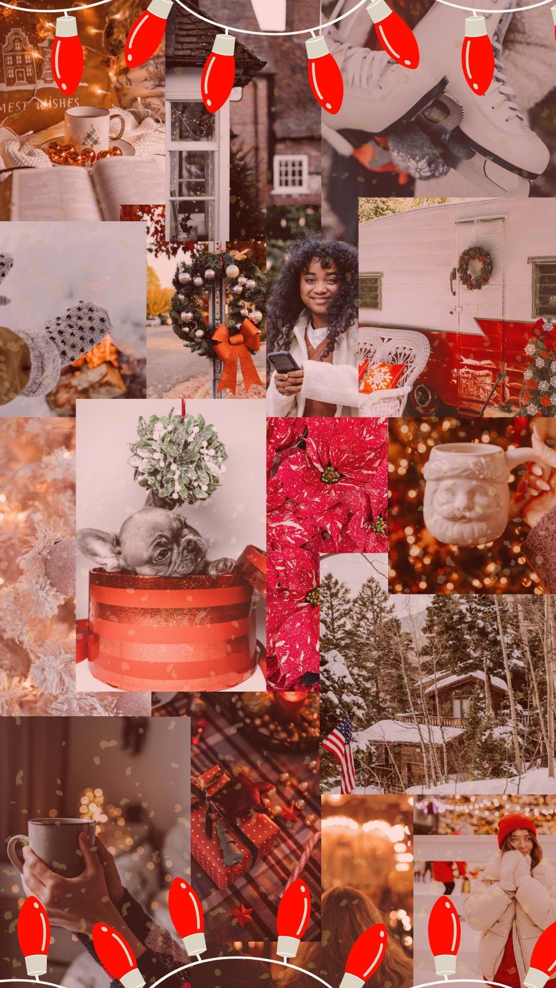 Christmas Collage Aesthetic Wallpaper