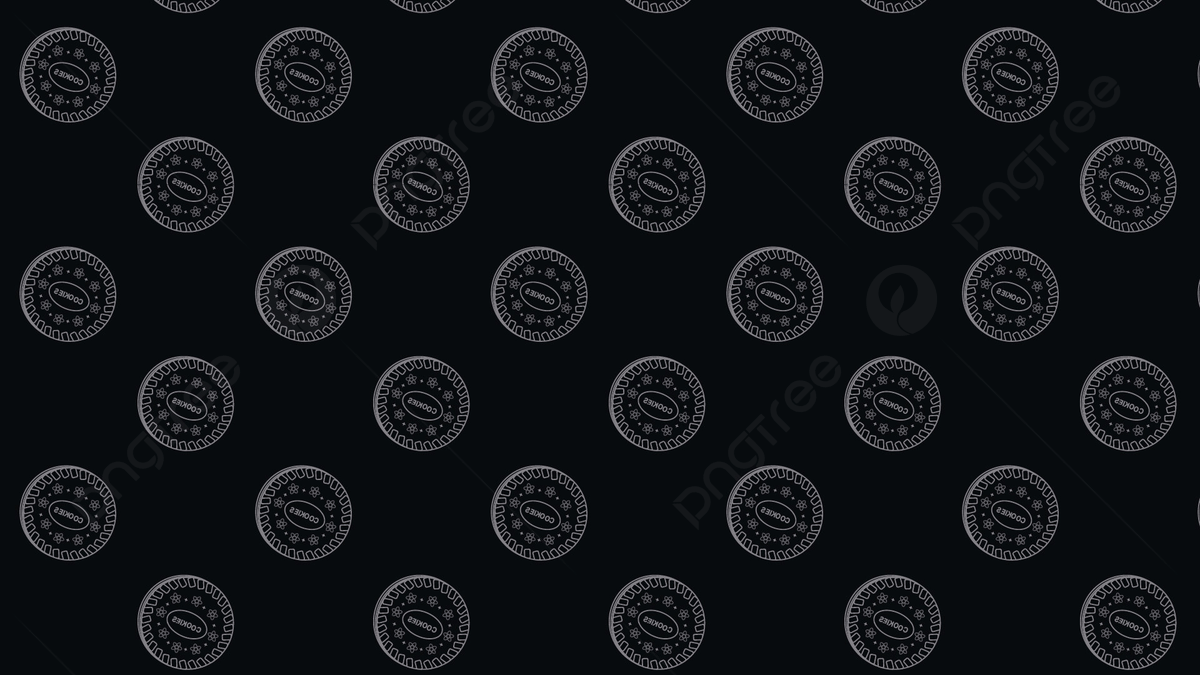 Seamless Cookies Pattern In Dark