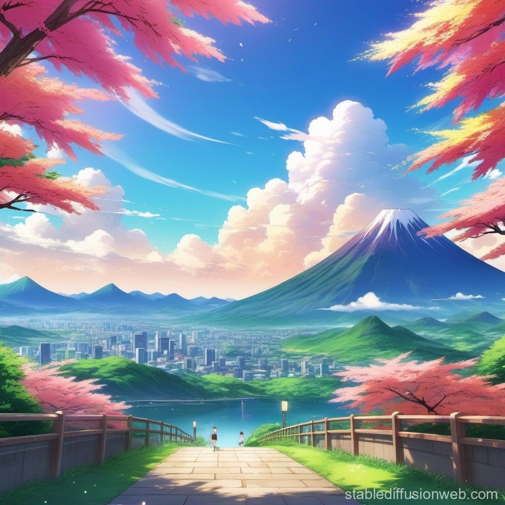 anime landscape wallpaper Prompts