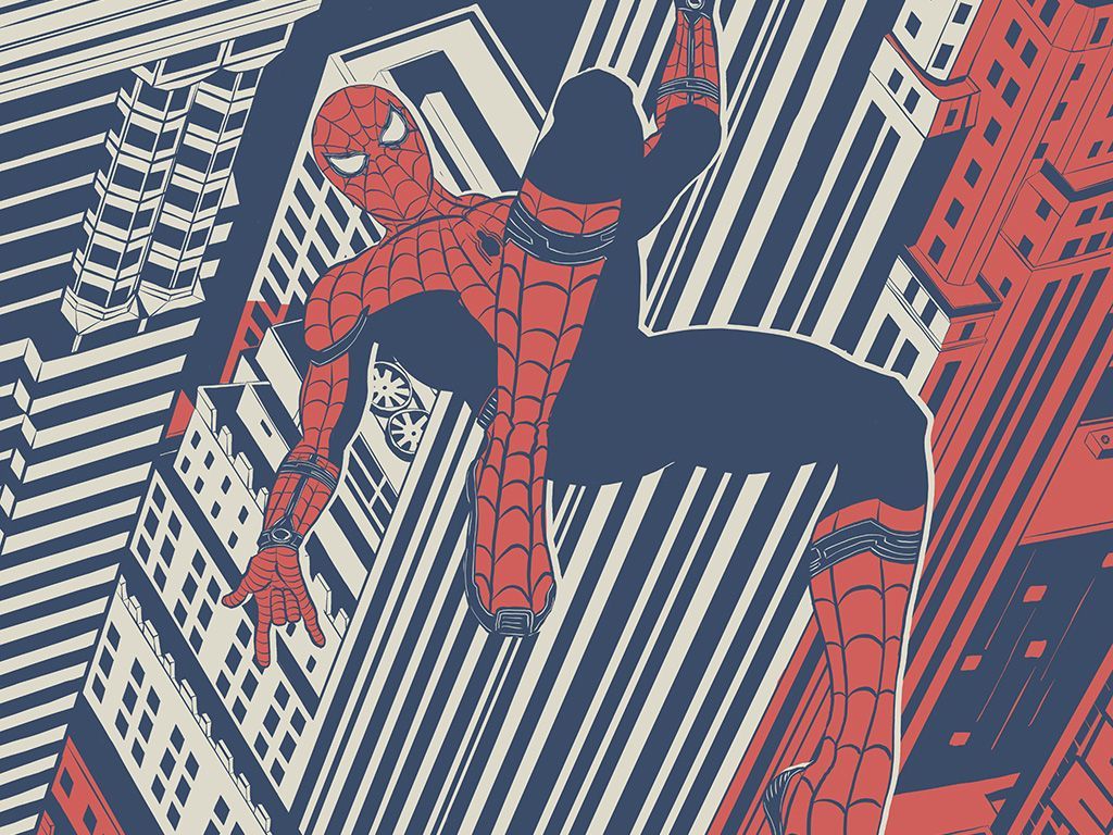 Spiderman Hero Painting Marvel Art