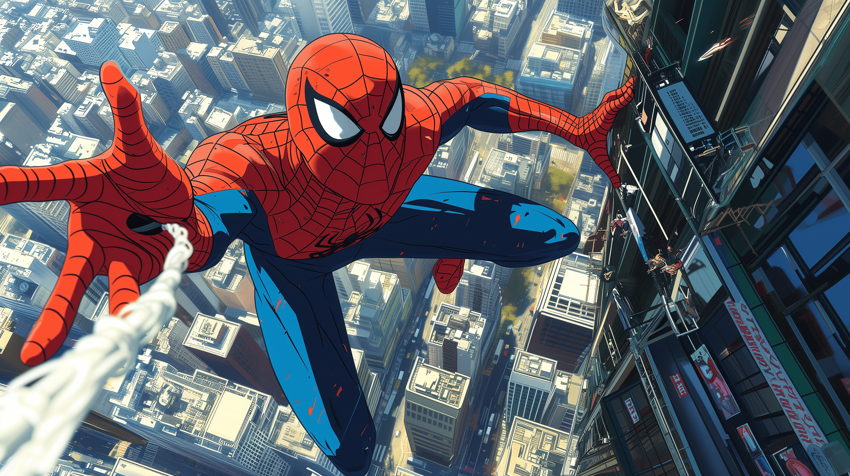 Soaring Spider Man HD Desktop Wallpaper