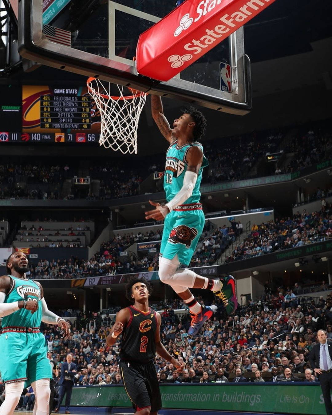 Ja Morant Dunk Cavs Vs Grizzlies Game