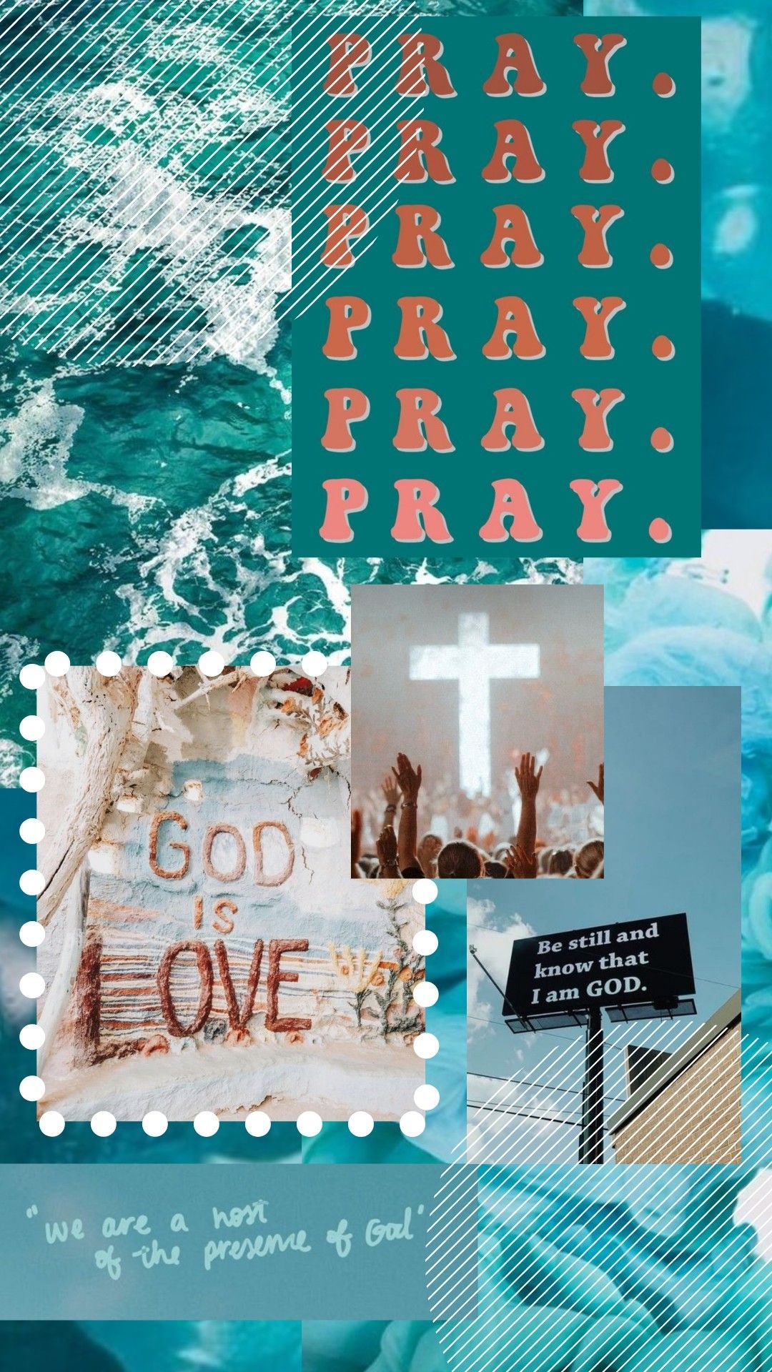 Teal / Cyan Christian Aesthetic Wallpaper