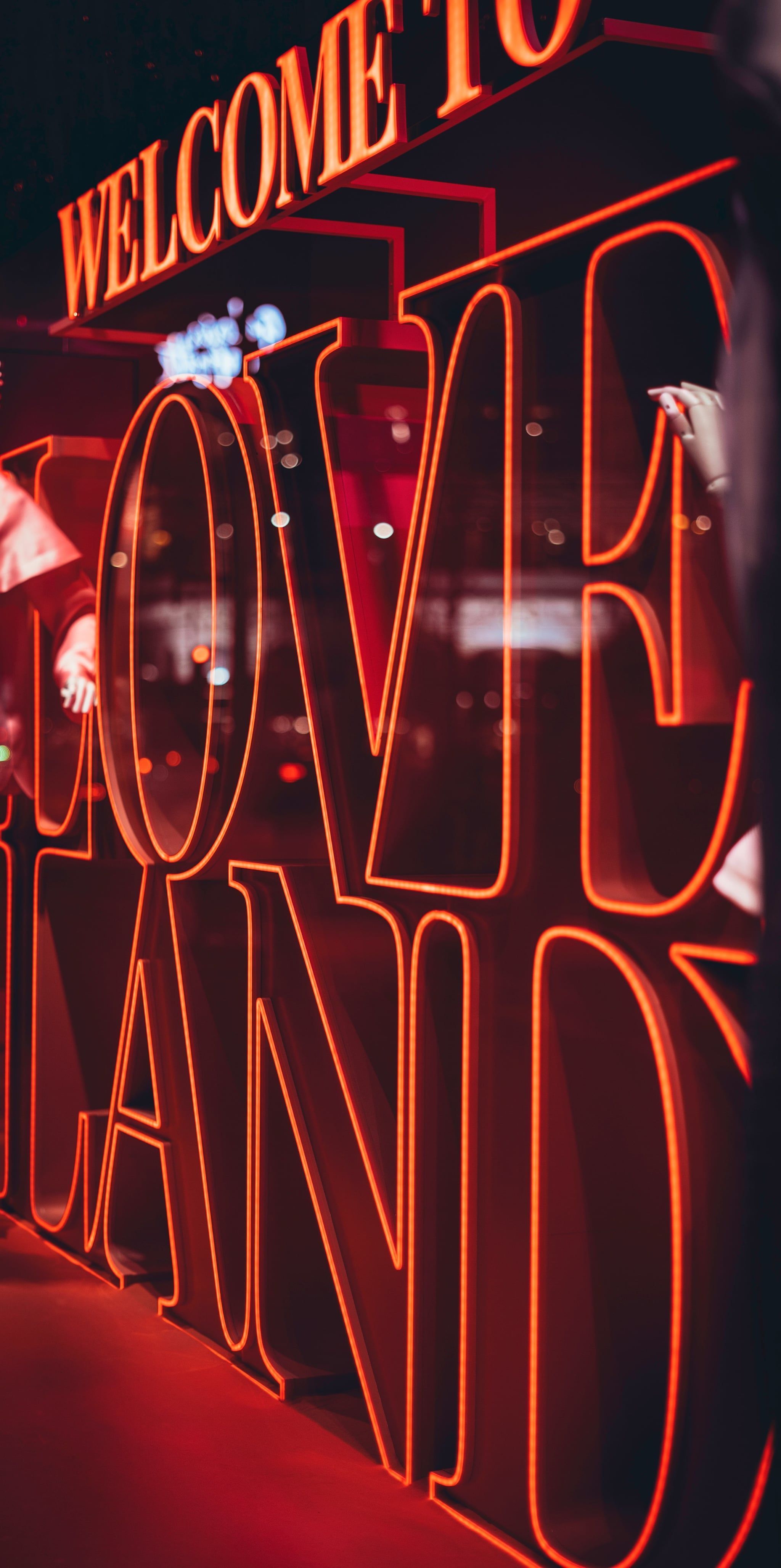 Valentine's Day Wallpaper: Love Land Neon Sign. The Dreamiest iPhone Wallpaper For Valentine's Day That Fit Any Aesthetic