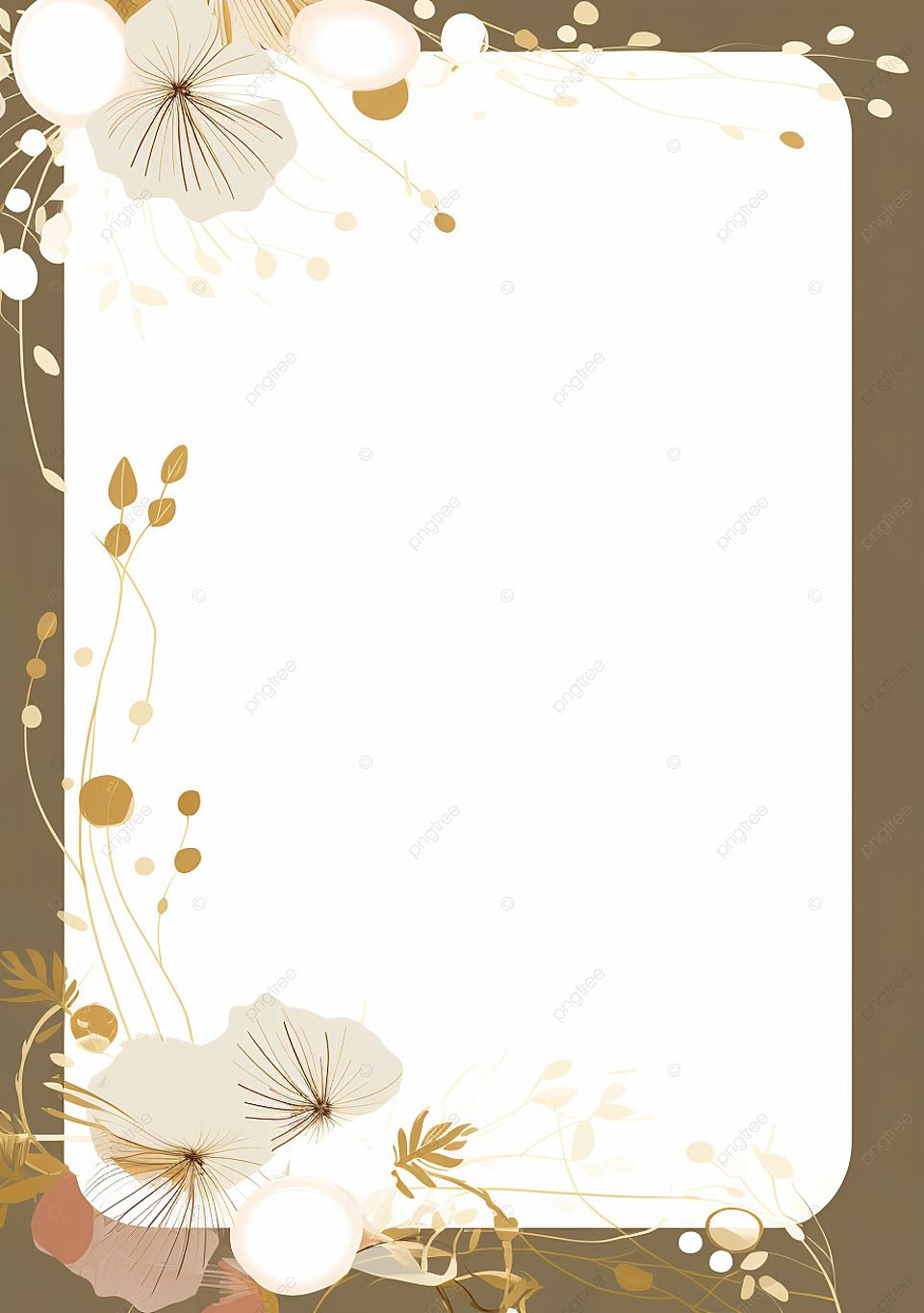 White And Beige Aesthetic Page Border