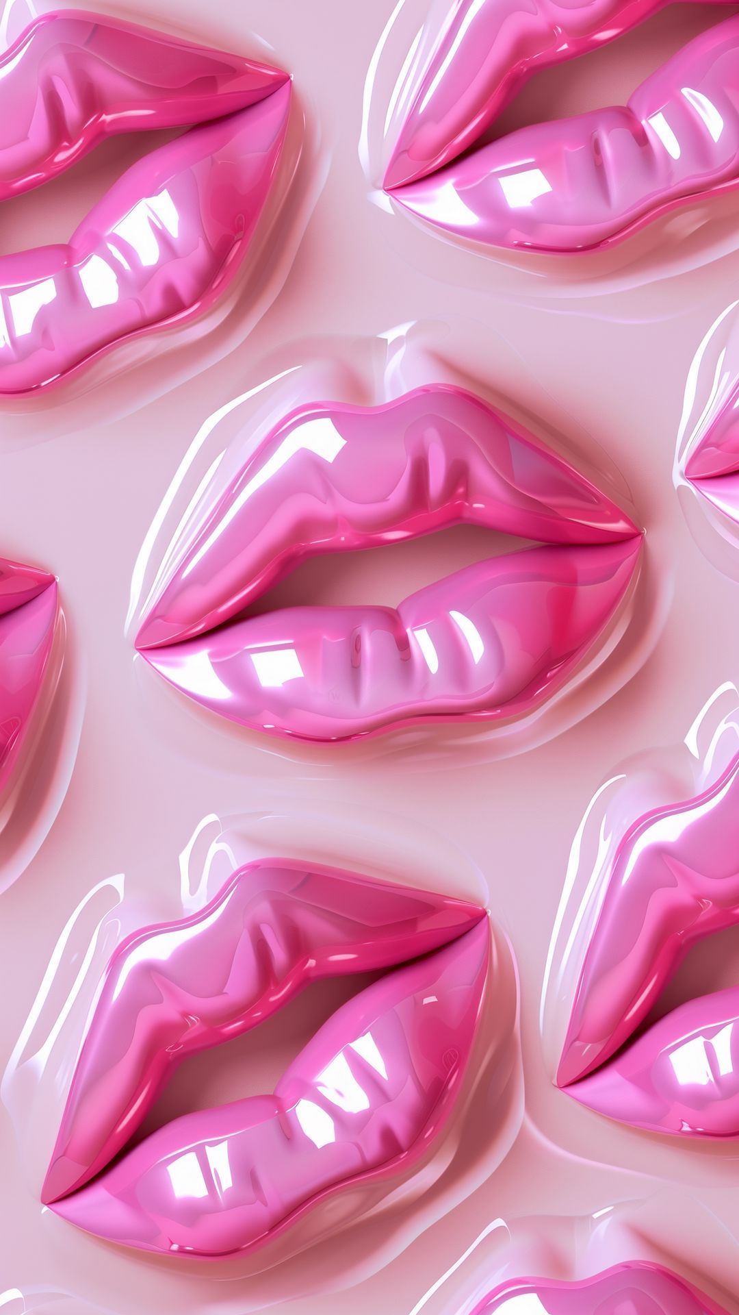 Wallpaper lips, highlights, pink