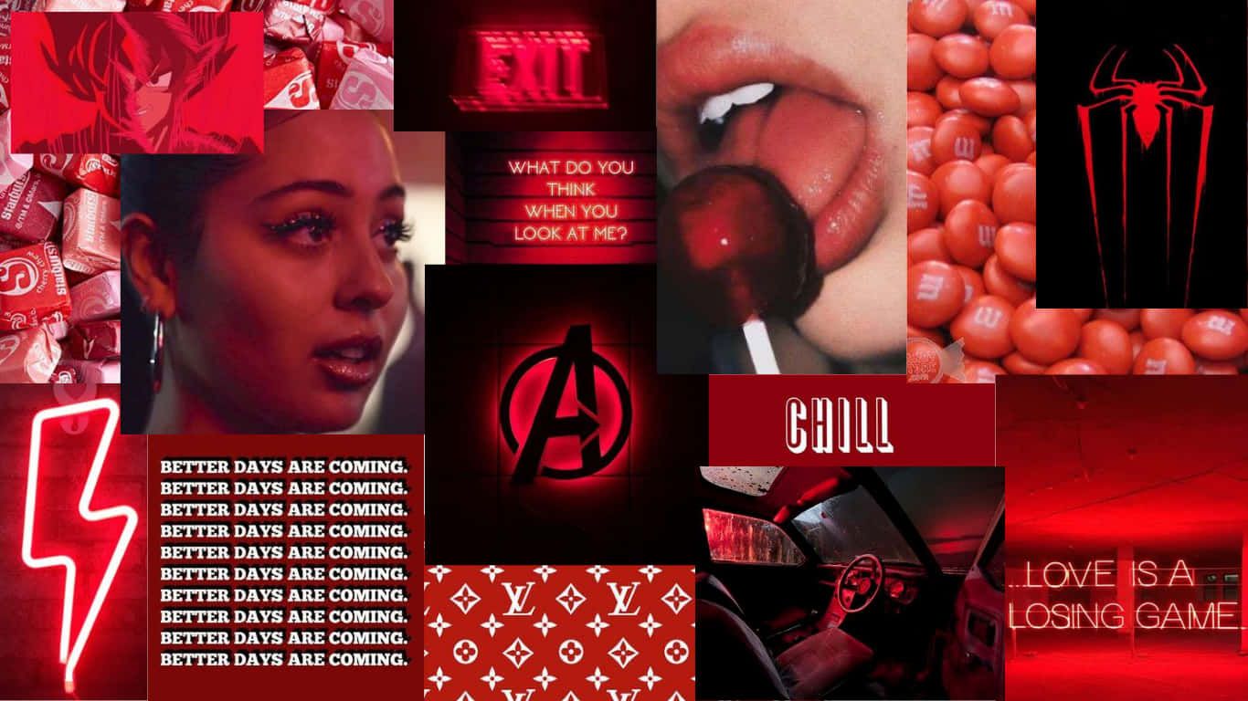 Download Red Aesthetic Laptop Logo Lips