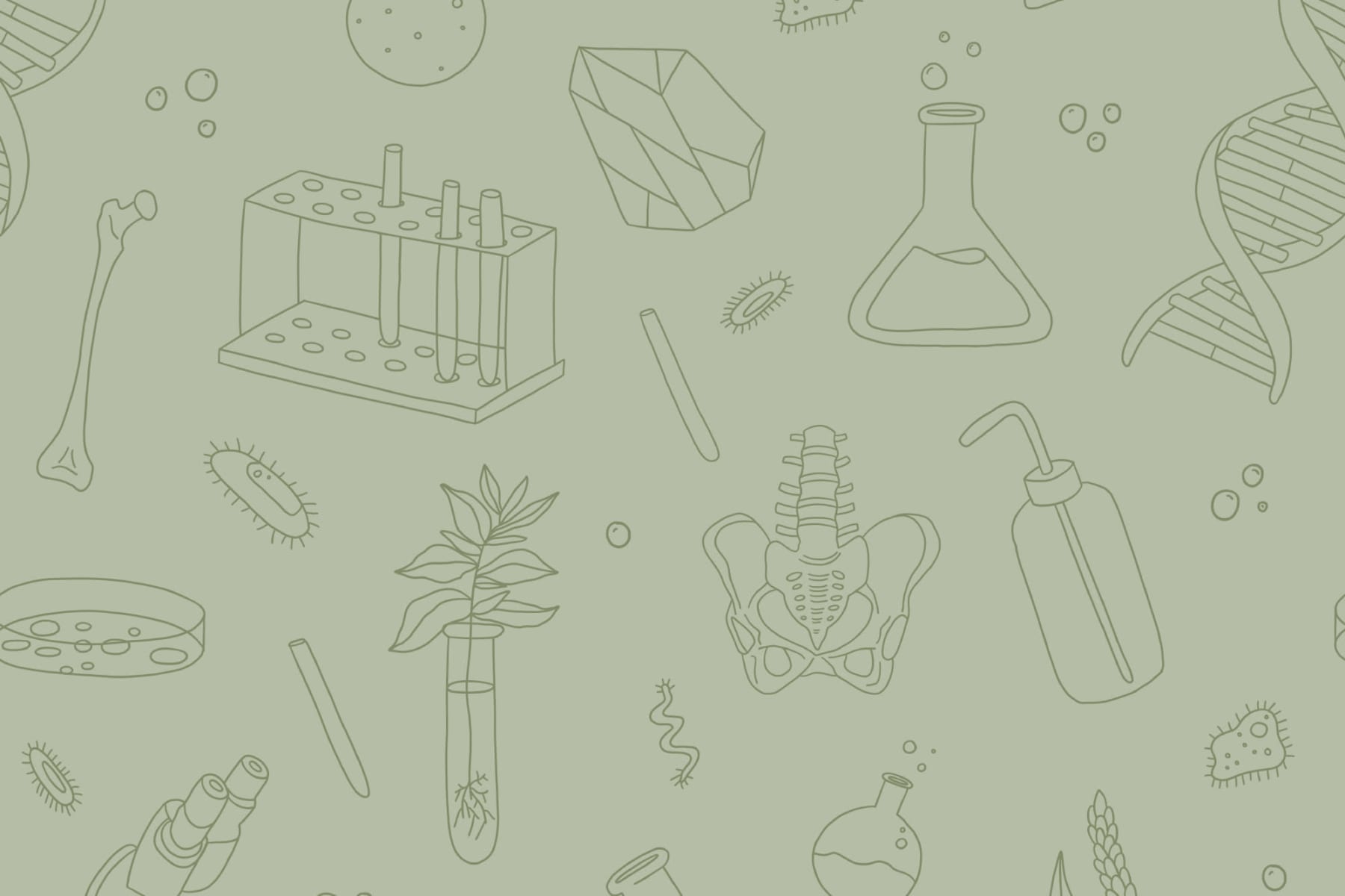 Chemistry Stem Pattern Wallpaper Mural