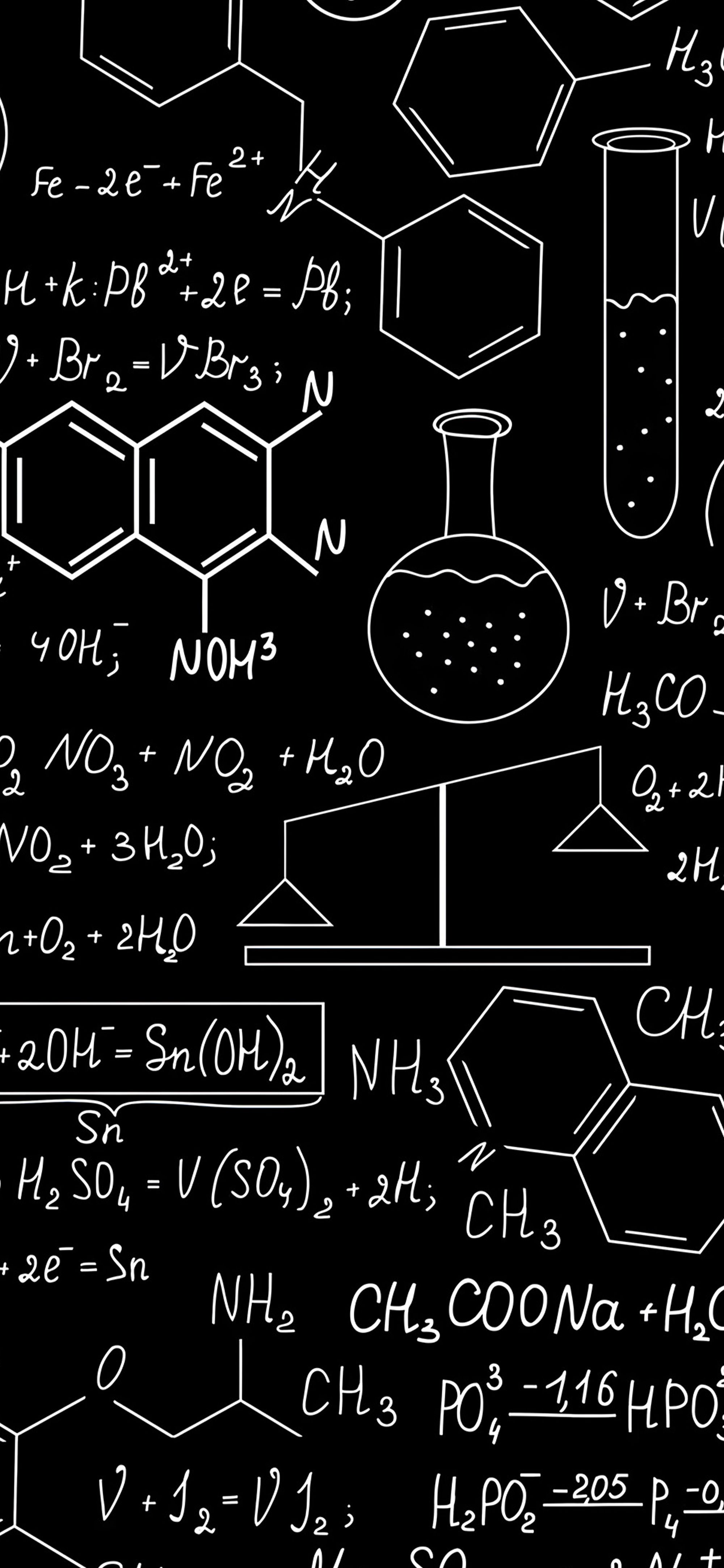 Chemistry Blackboard Equations Science