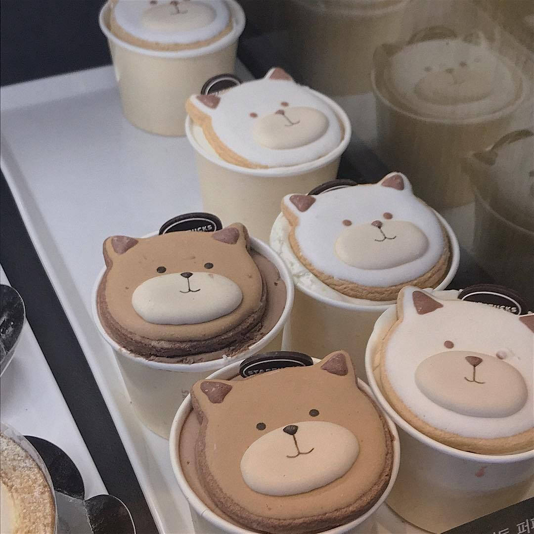 Beige Aesthetic Bear Ice Cream