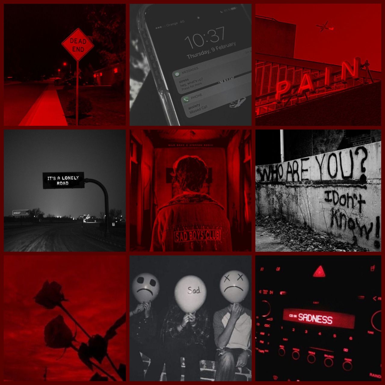 Dark red sadboy board for anon