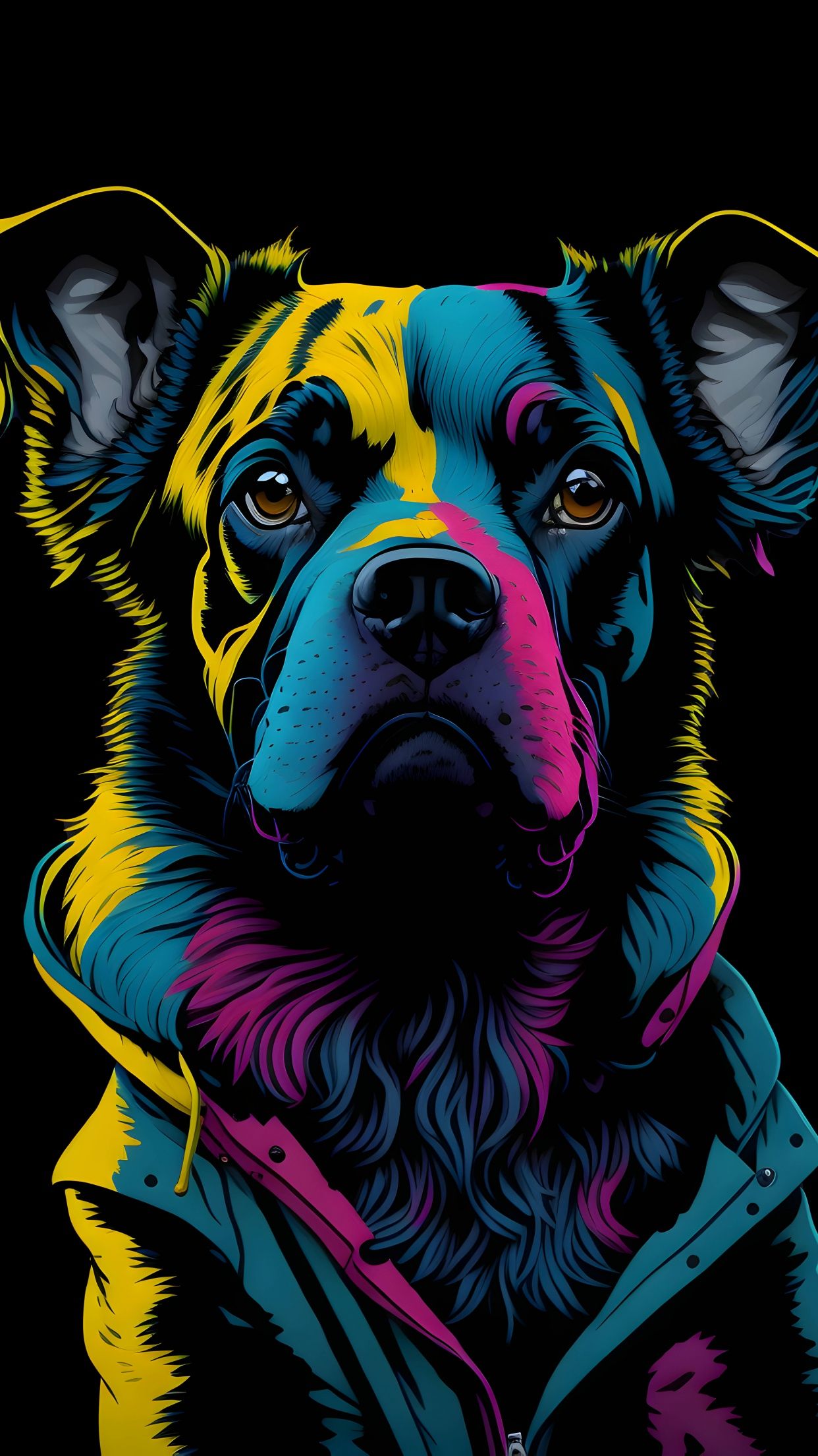 Dog Wallpaper 4K, Digital Art, AMOLED, 10K