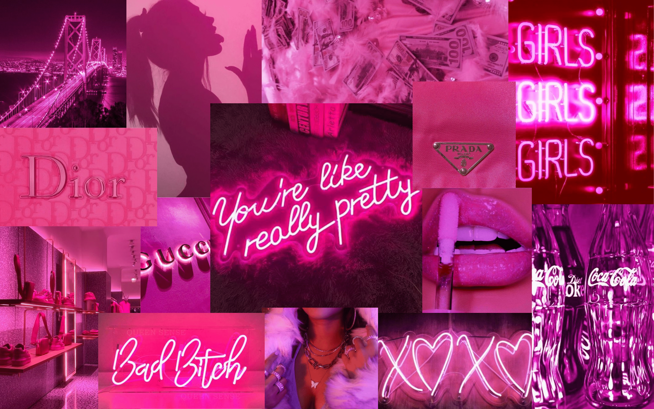 Hot Pink Neon Aesthetic