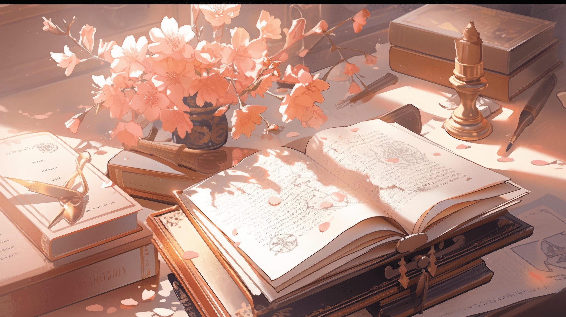 Enchanting Floral Book Aesthetic HD