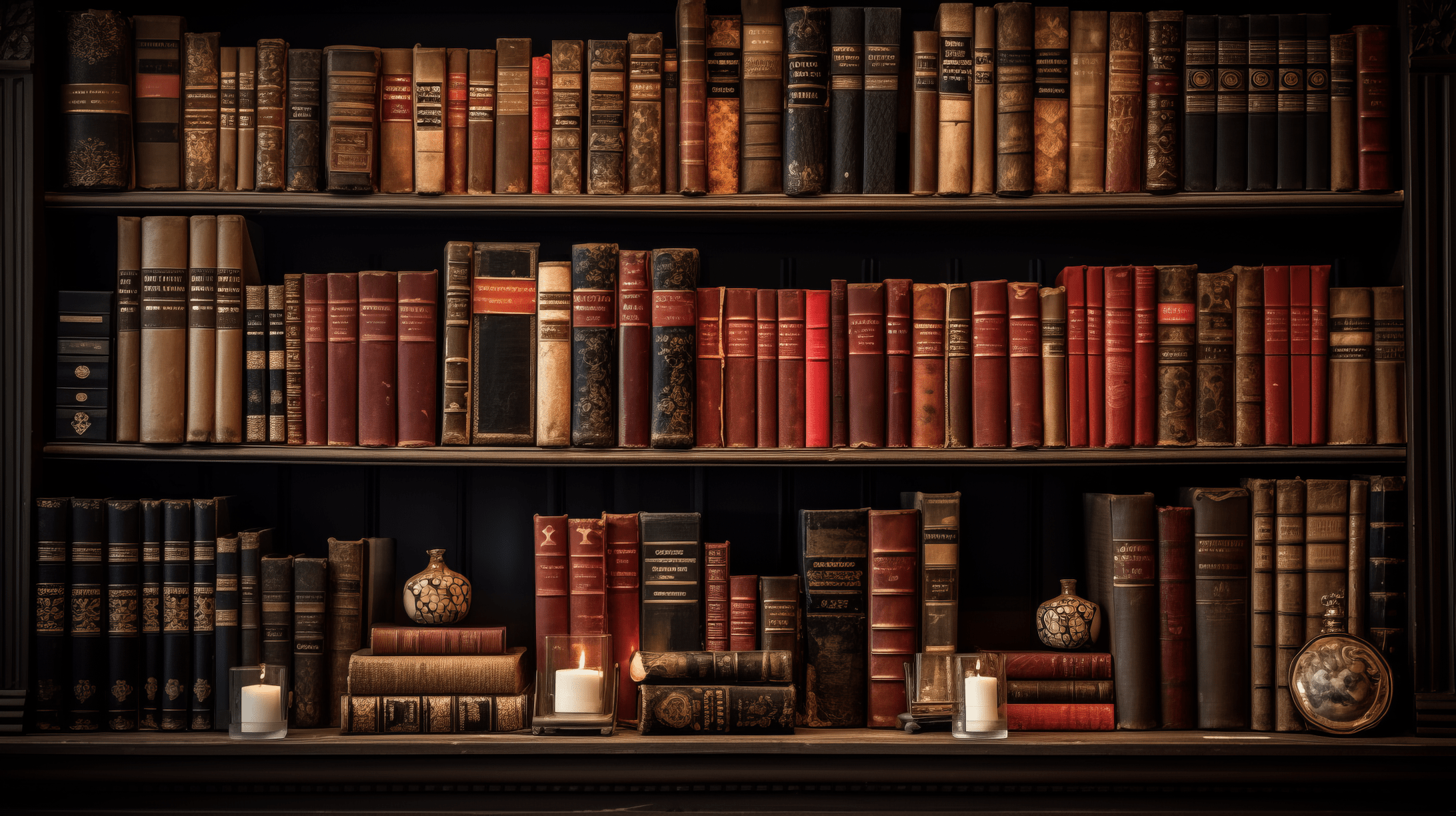 Antique Bookshelf Aesthetic HD