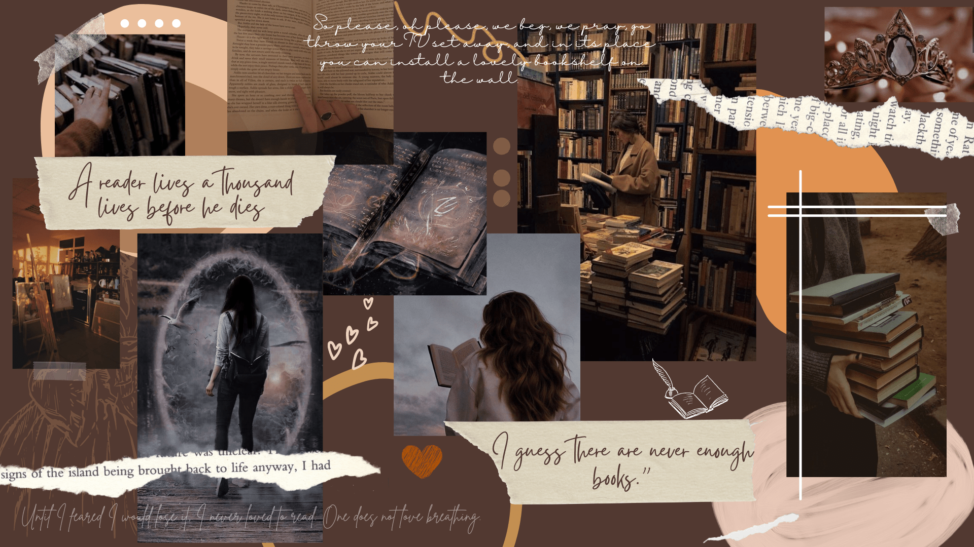 Book Reader Aesthetic Wallpaper