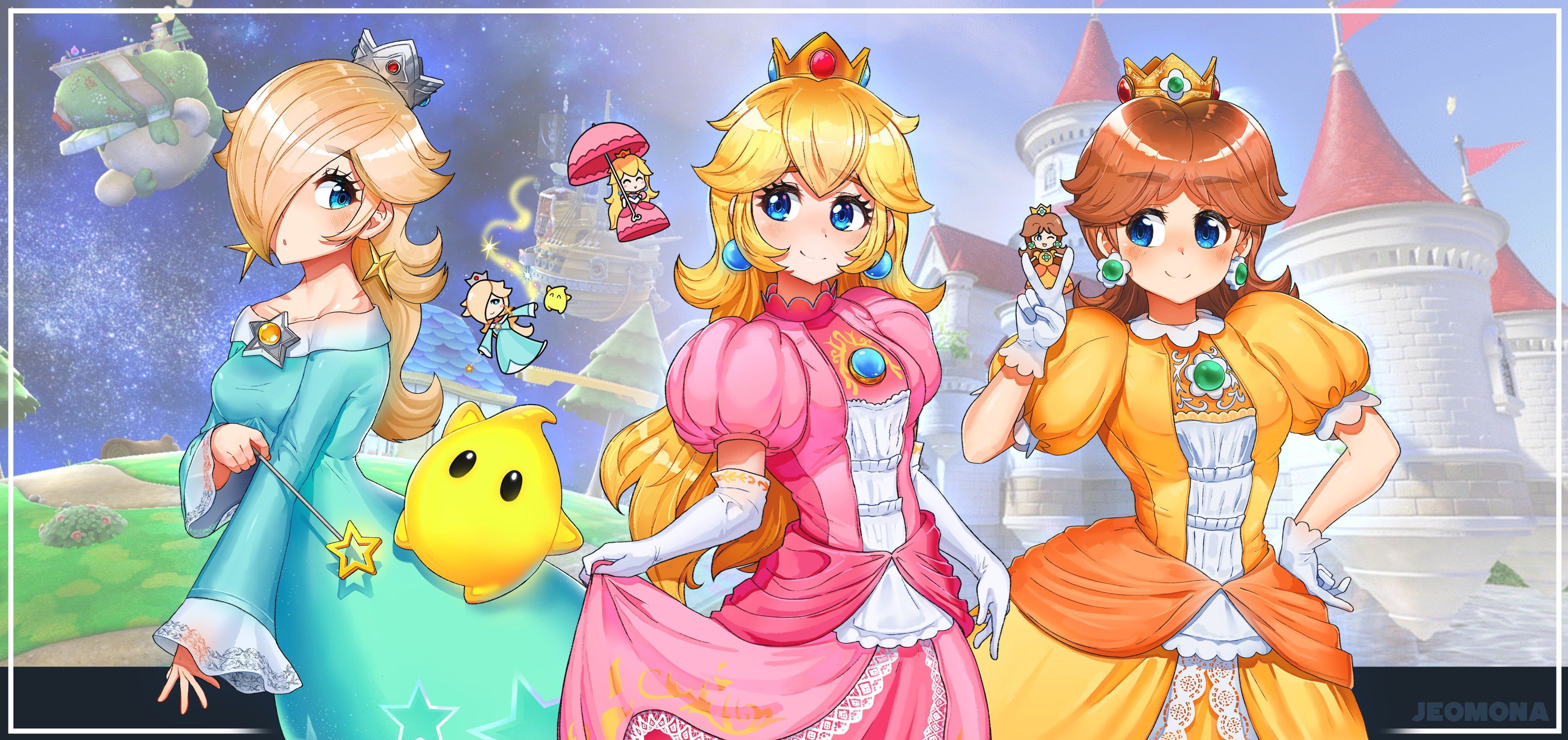 Daisy Peach Rosalina Wallpaper