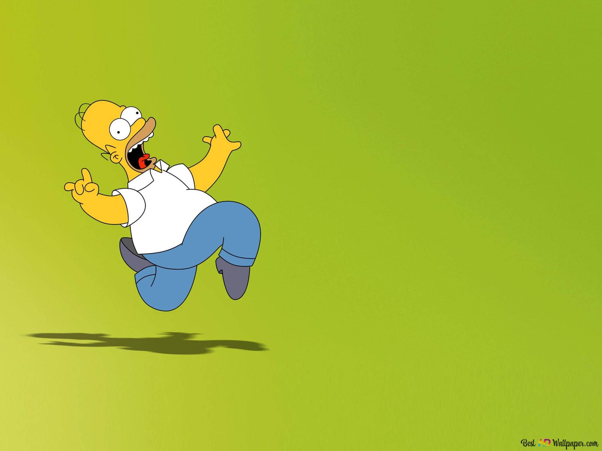 Homer Simpson jumping in the air - The Simpsons